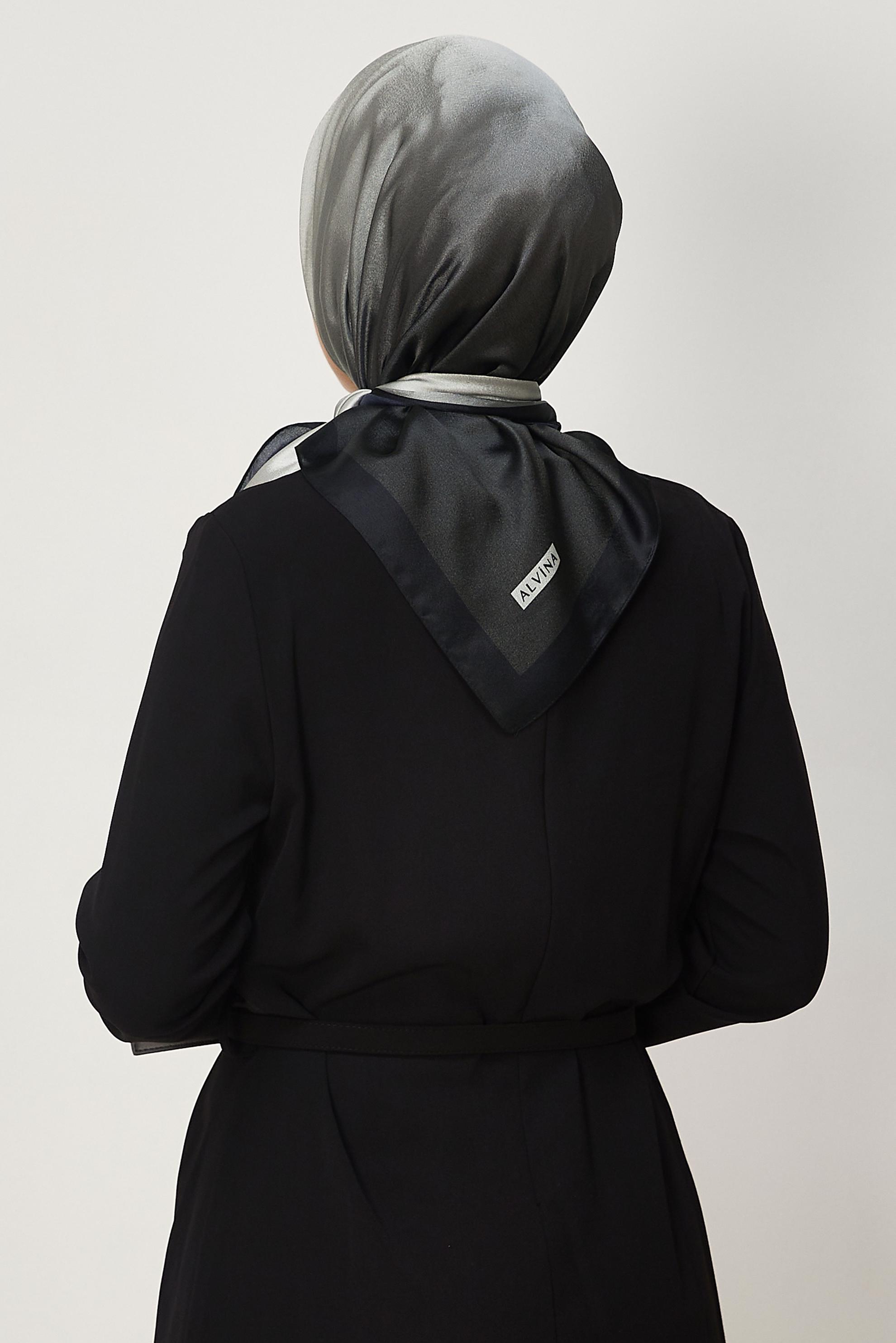 Vêtements hijab GRIS ALVINA ÉCHARPE 8673