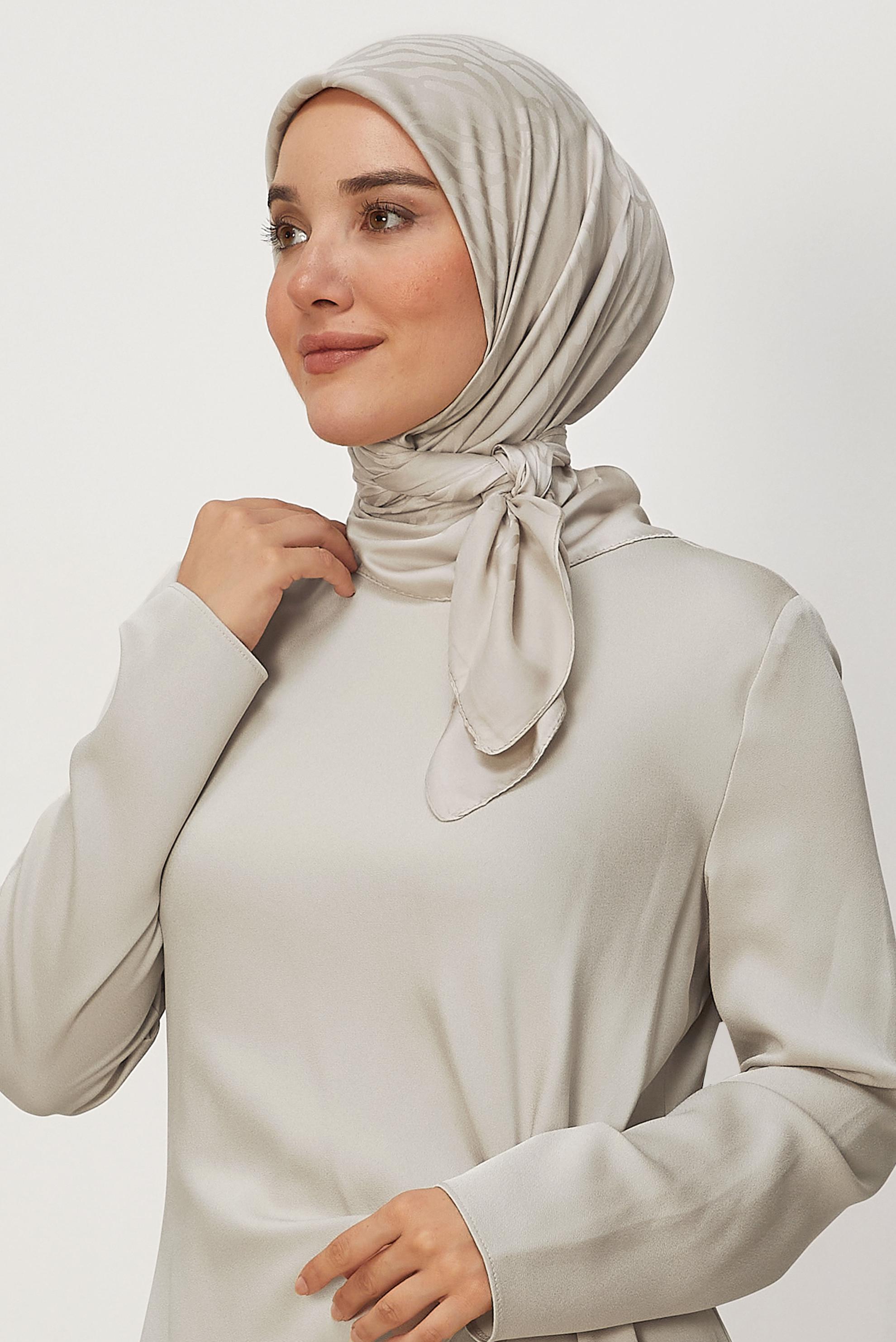Tesettür giyim KAHVE ALVİNA JAKAR EŞARP 8679