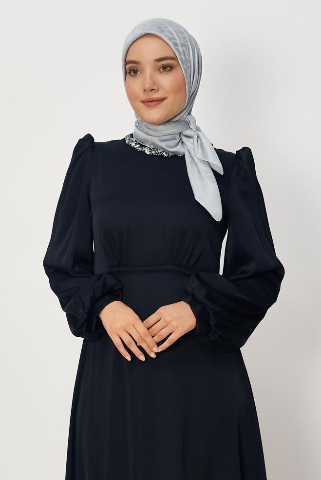 Vêtements hijab BRUN ALVINA JACQUARD ÉCHARPE 8679 - ALVİNA