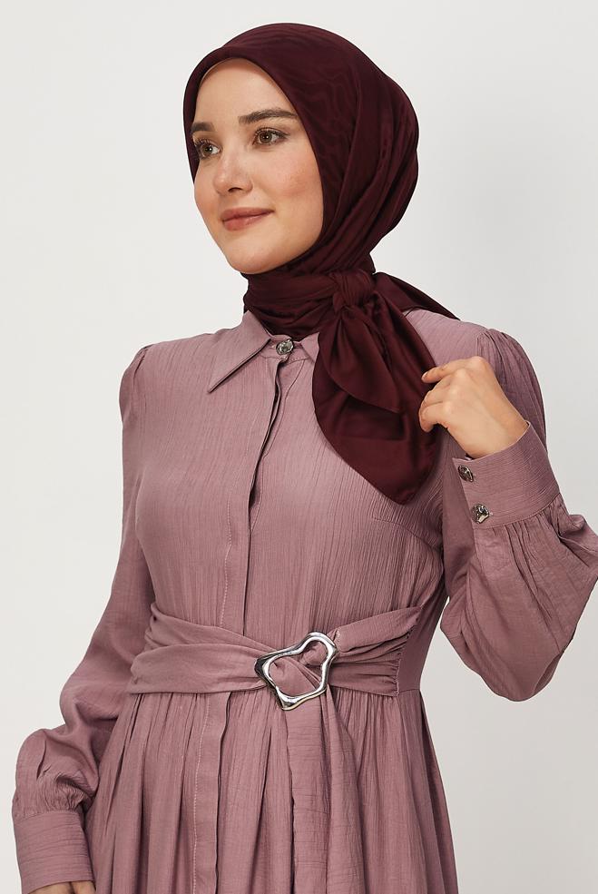Vêtements hijab BRUN ALVINA JACQUARD ÉCHARPE 8679 - ALVİNA