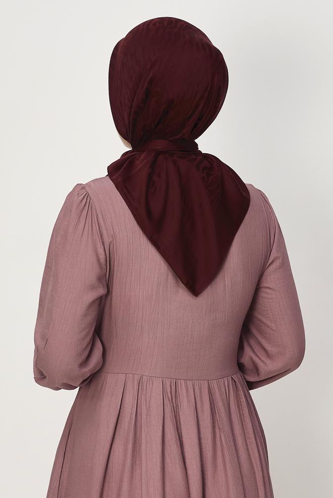 Vêtements hijab BRUN ALVINA JACQUARD ÉCHARPE 8679 - ALVİNA