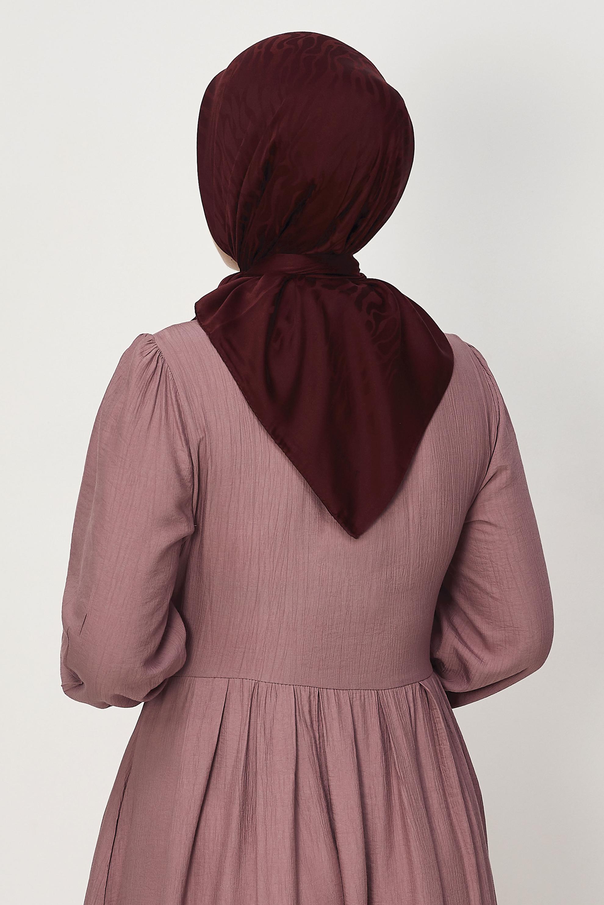 Vêtements hijab BRUN ALVINA JACQUARD ÉCHARPE 8679