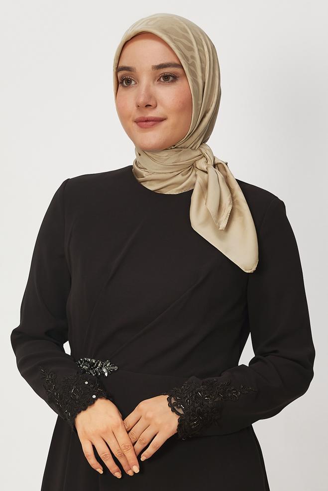 Vêtements hijab OR ALVINA JACQUARD ÉCHARPE 8679 - ALVİNA