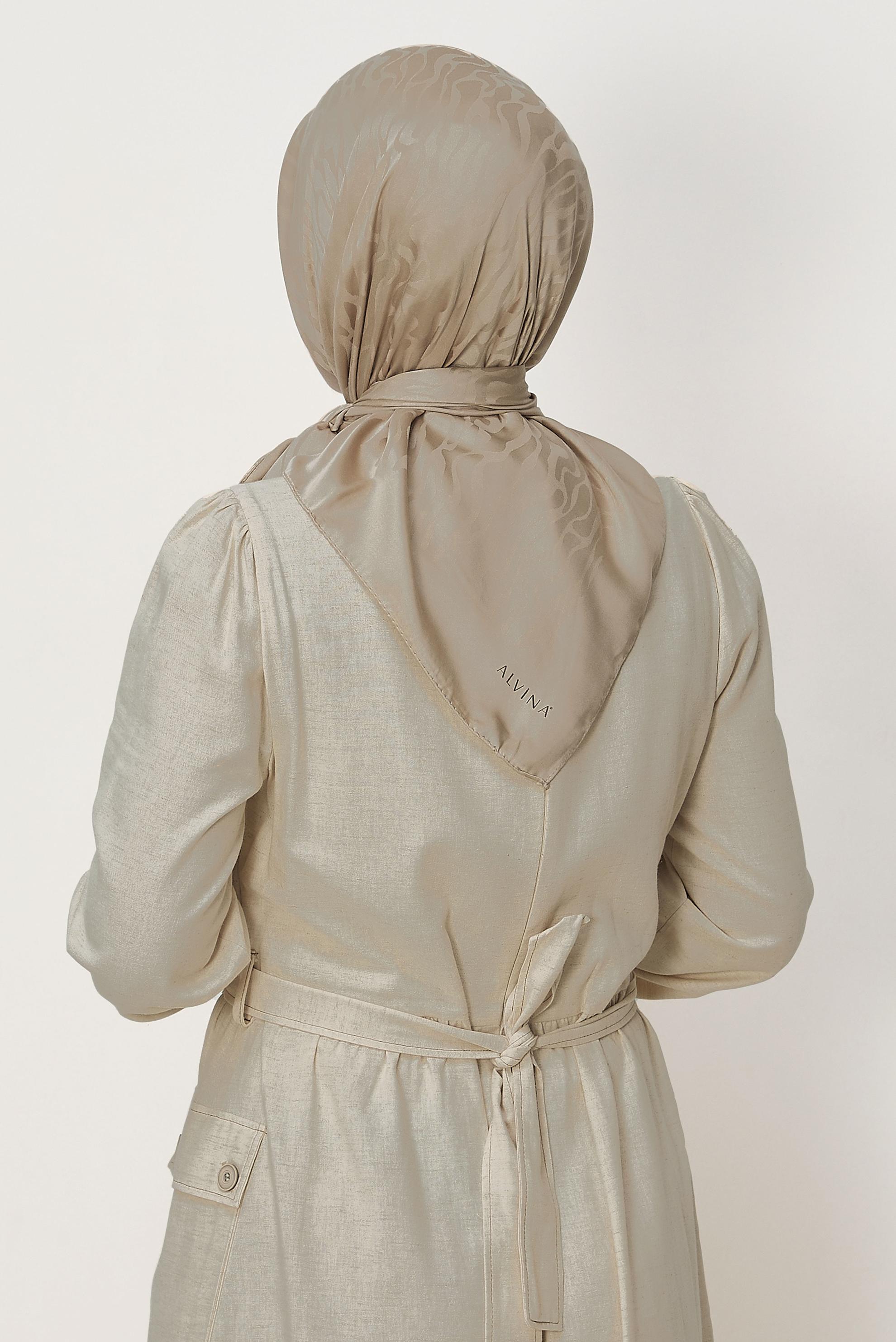 Vêtements hijab BEIGE ALVINA JACQUARD ÉCHARPE 8679