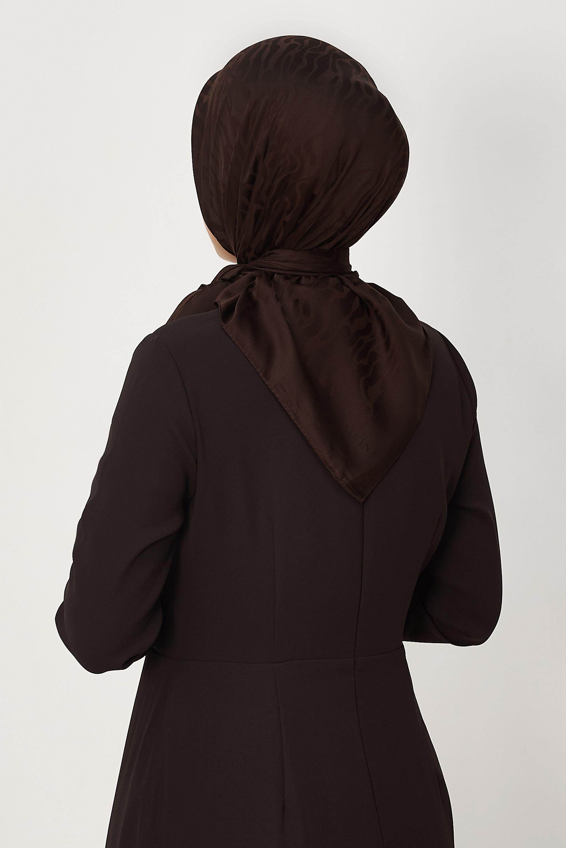 Vêtements hijab BRUN ALVINA JACQUARD ÉCHARPE 8679