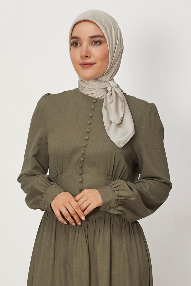Vêtements hijab BRUN ALVINA JACQUARD ÉCHARPE 8680 - ALVİNA