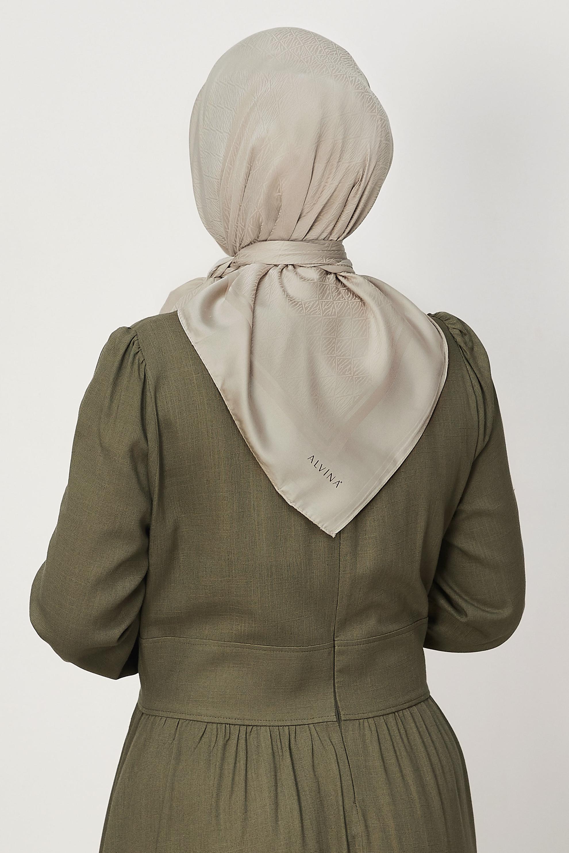 Vêtements hijab BRUN ALVINA JACQUARD ÉCHARPE 8680