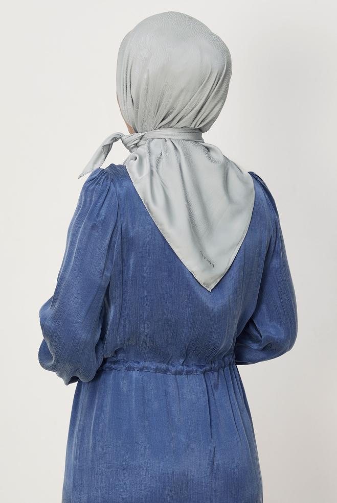 Vêtements hijab GRIS ALVINA JACQUARD ÉCHARPE 8680 - ALVİNA