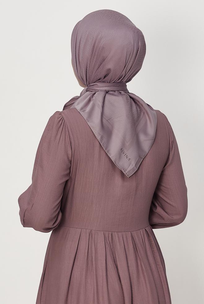 Vêtements hijab POURPRE ALVINA JACQUARD ÉCHARPE 8680 - ALVİNA