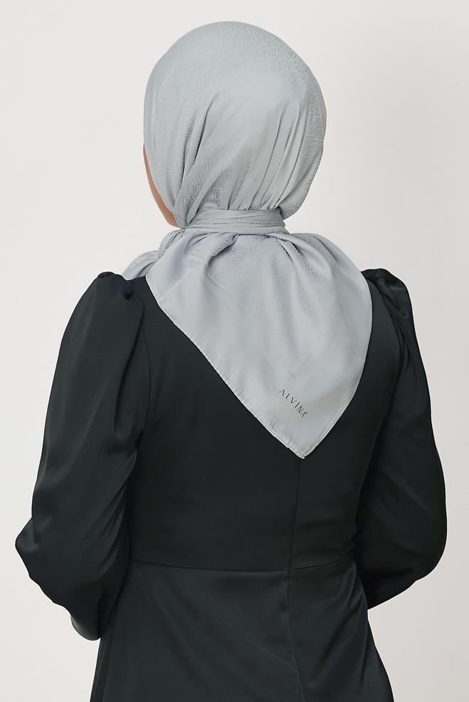 Vêtements hijab BRUN ALVINA JACQUARD ÉCHARPE 8680 - ALVİNA