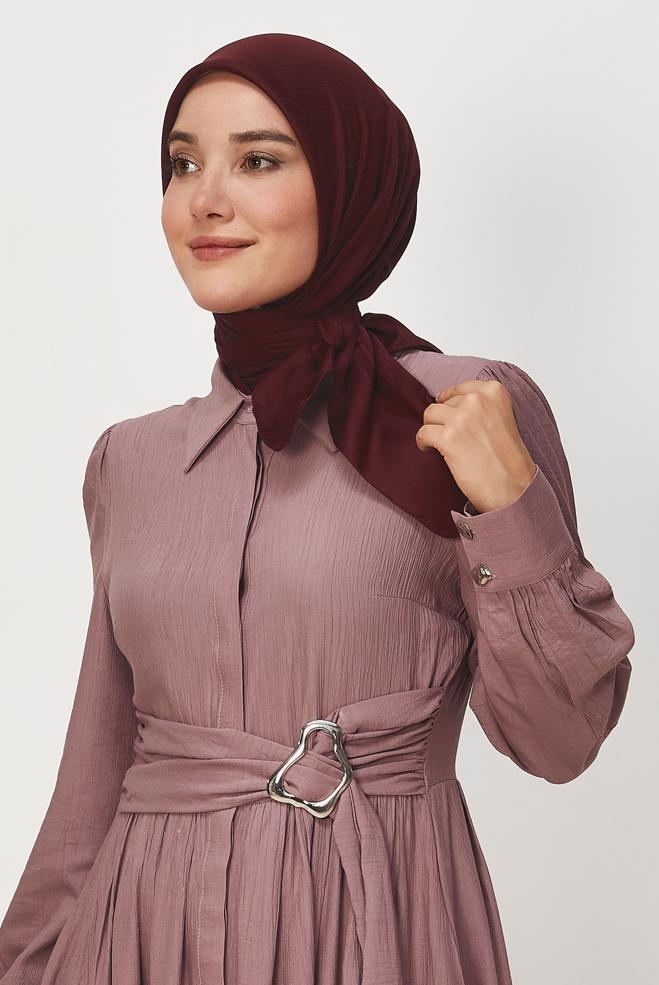 Vêtements hijab BRUN ALVINA JACQUARD ÉCHARPE 8680 - ALVİNA