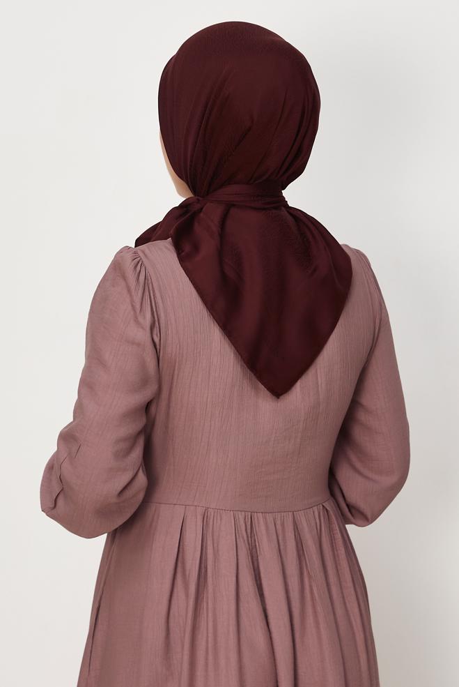 Vêtements hijab BRUN ALVINA JACQUARD ÉCHARPE 8680 - ALVİNA