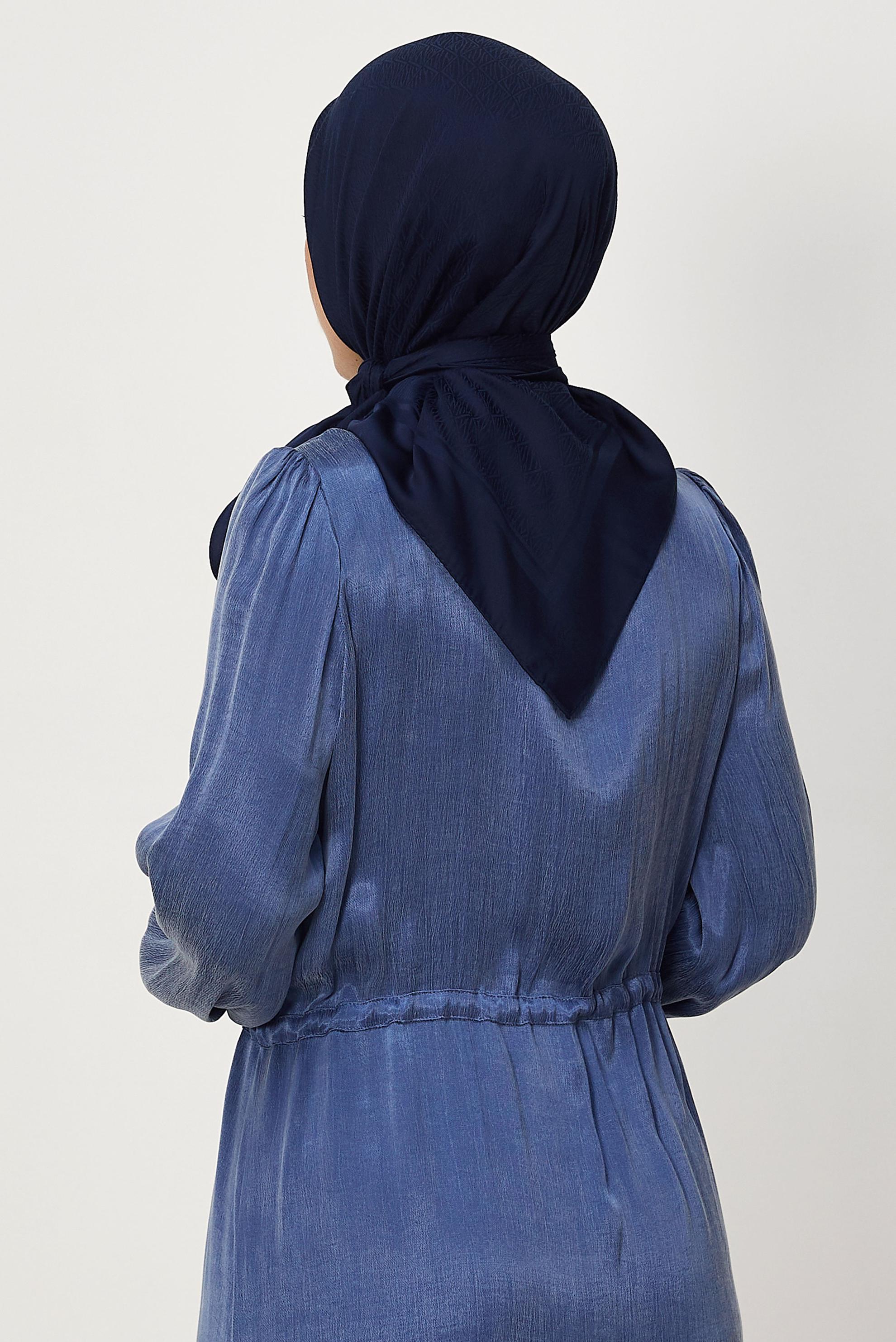 Vêtements hijab BLEU MARINE ALVINA JACQUARD ÉCHARPE 8680