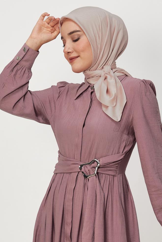 Vêtements hijab POUDRE ALVINA JACQUARD ÉCHARPE 8680 - ALVİNA