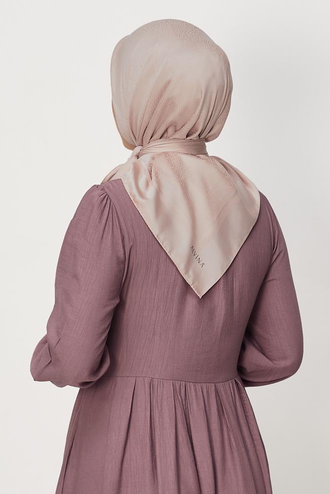 Vêtements hijab POUDRE ALVINA JACQUARD ÉCHARPE 8680 - ALVİNA