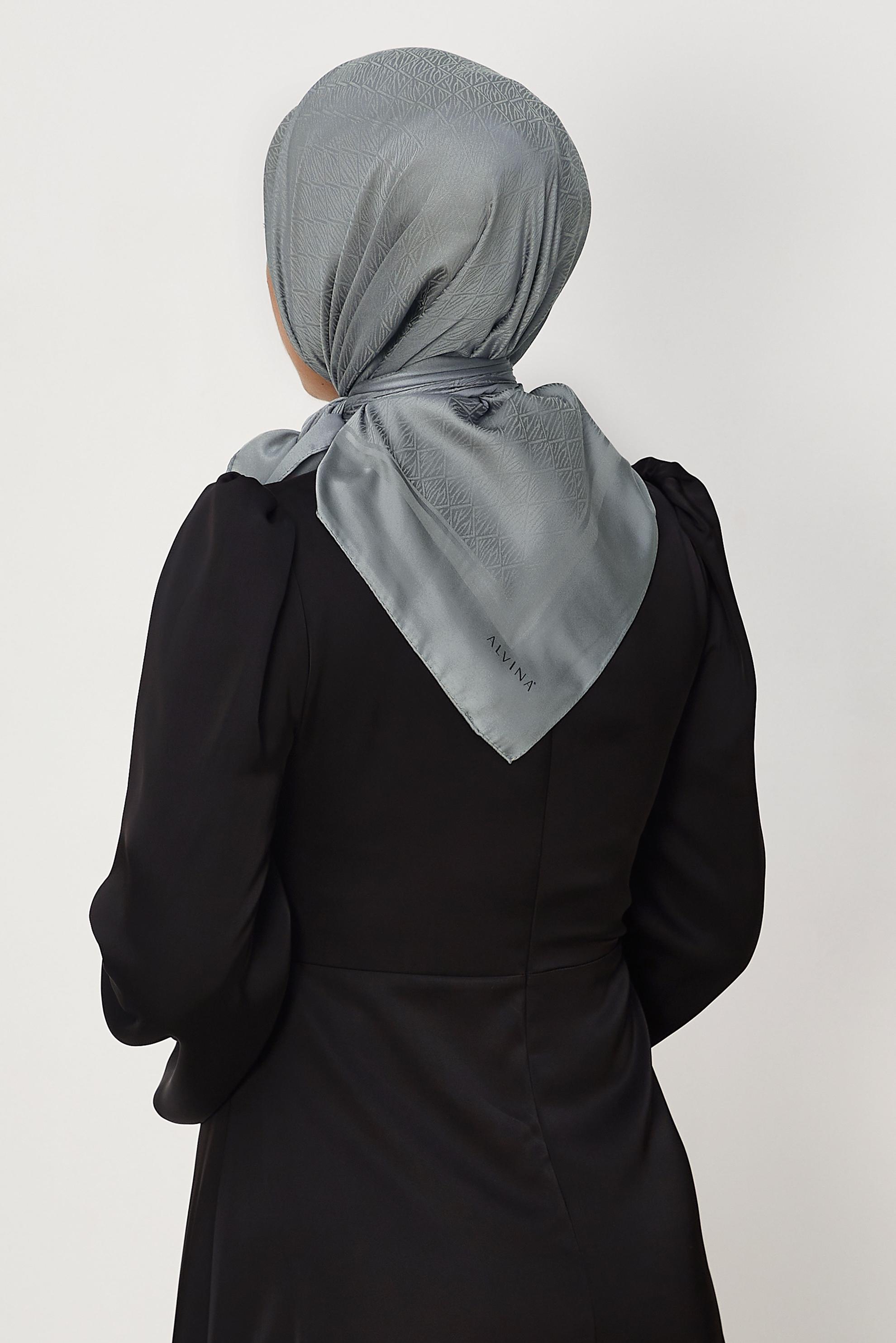 Vêtements hijab GRIS ALVINA JACQUARD ÉCHARPE 8680