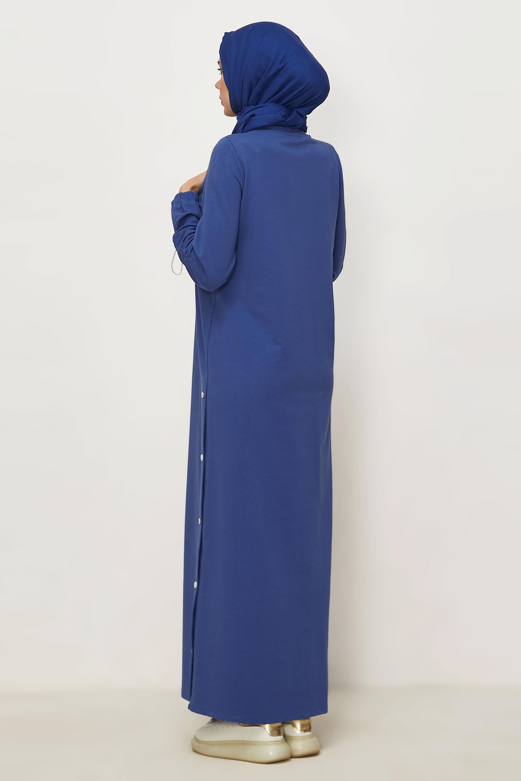 Vêtements hijab BEIGE ROBE DE SURVÊTEMENT DÉTAILLÉE GEMME 45635