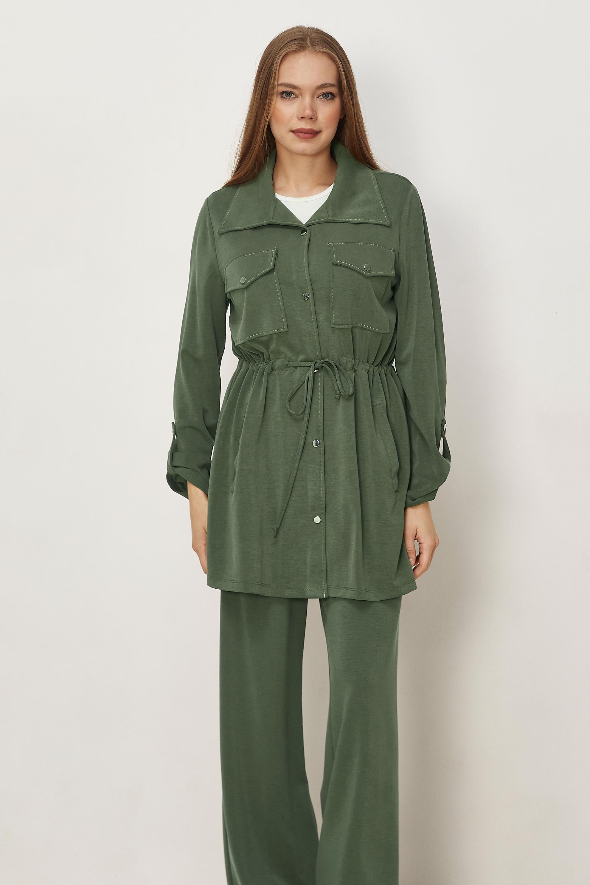 Hijab-Kleidung KHAKI HOSENANZUG MIT GESMOKTER TAILLE 46332