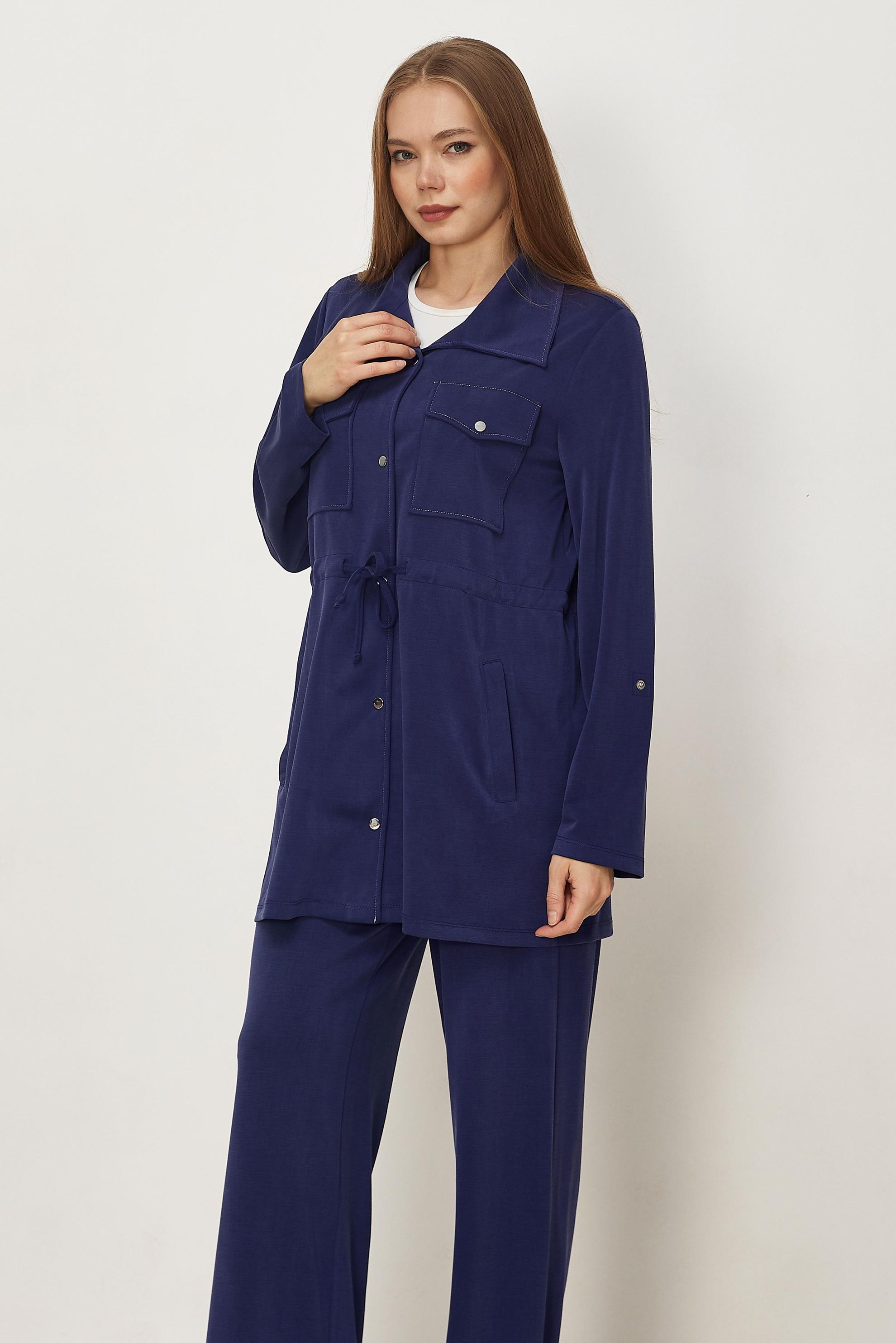 Hijab-Kleidung NAVY BLAU HOSENANZUG MIT GESMOKTER TAILLE 46332