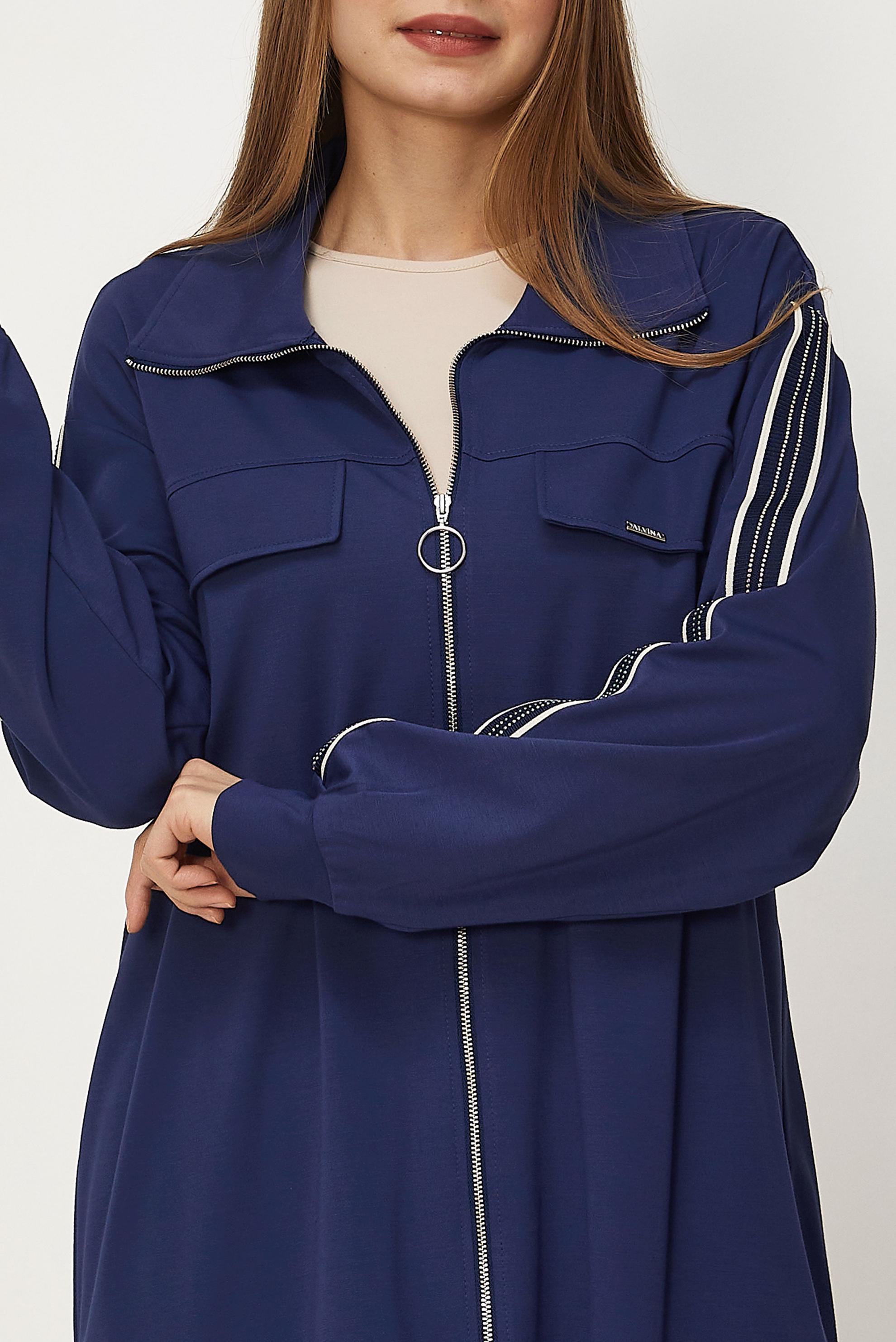 Hijab-Kleidung NAVY BLAU TRAININGSANZUG-SET MIT REIßVERSCHLUSS 46333