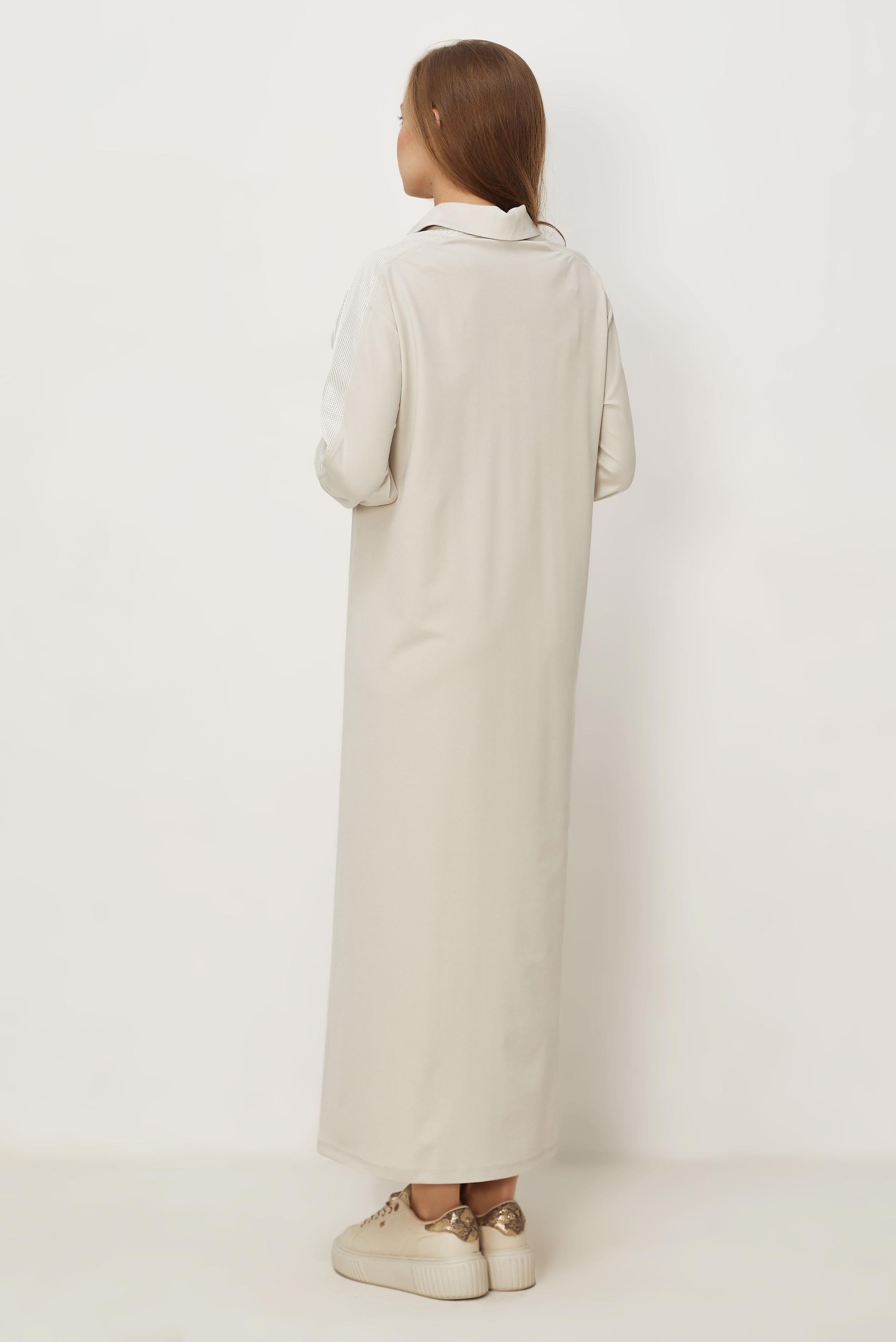 Vêtements hijab BEIGE ROBE DE SURVÊTEMENT À COL CHEMISE 46339