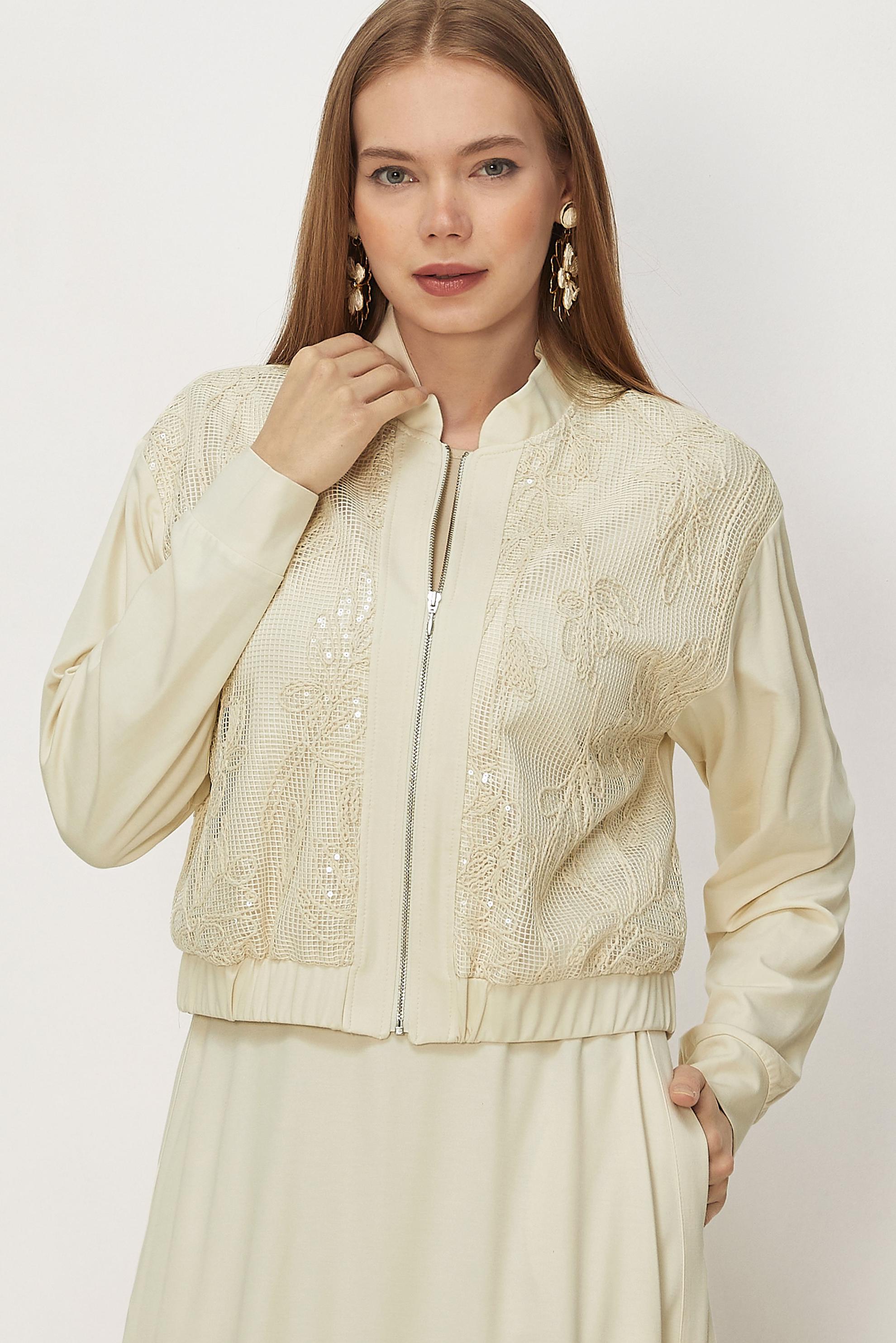 Hijab-Kleidung ECRU TRAININGSANZUG-SET MIT ROCK 46342