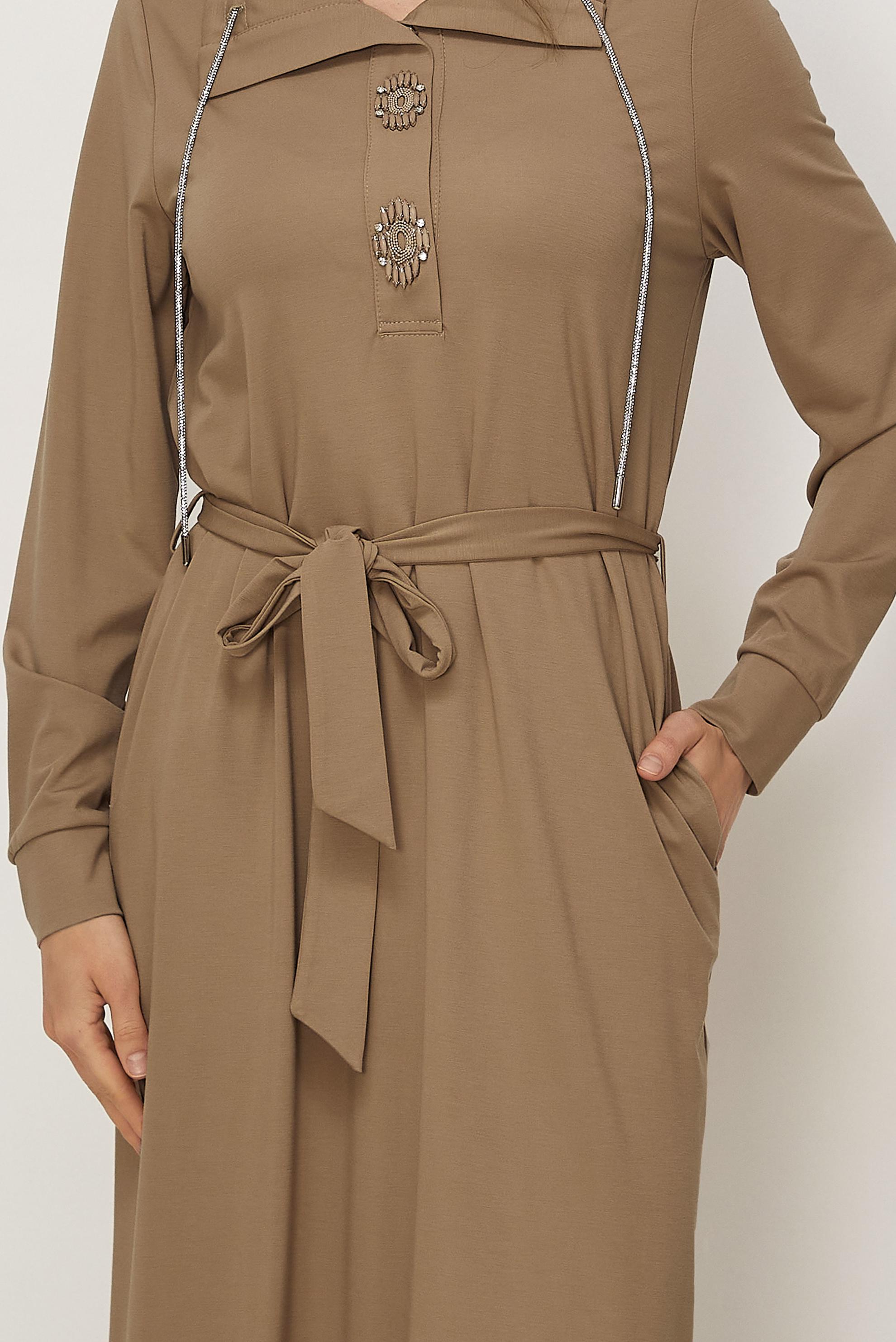 Vêtements hijab BEIGE ROBE DE SURVÊTEMENT CEINTURÉE 46343