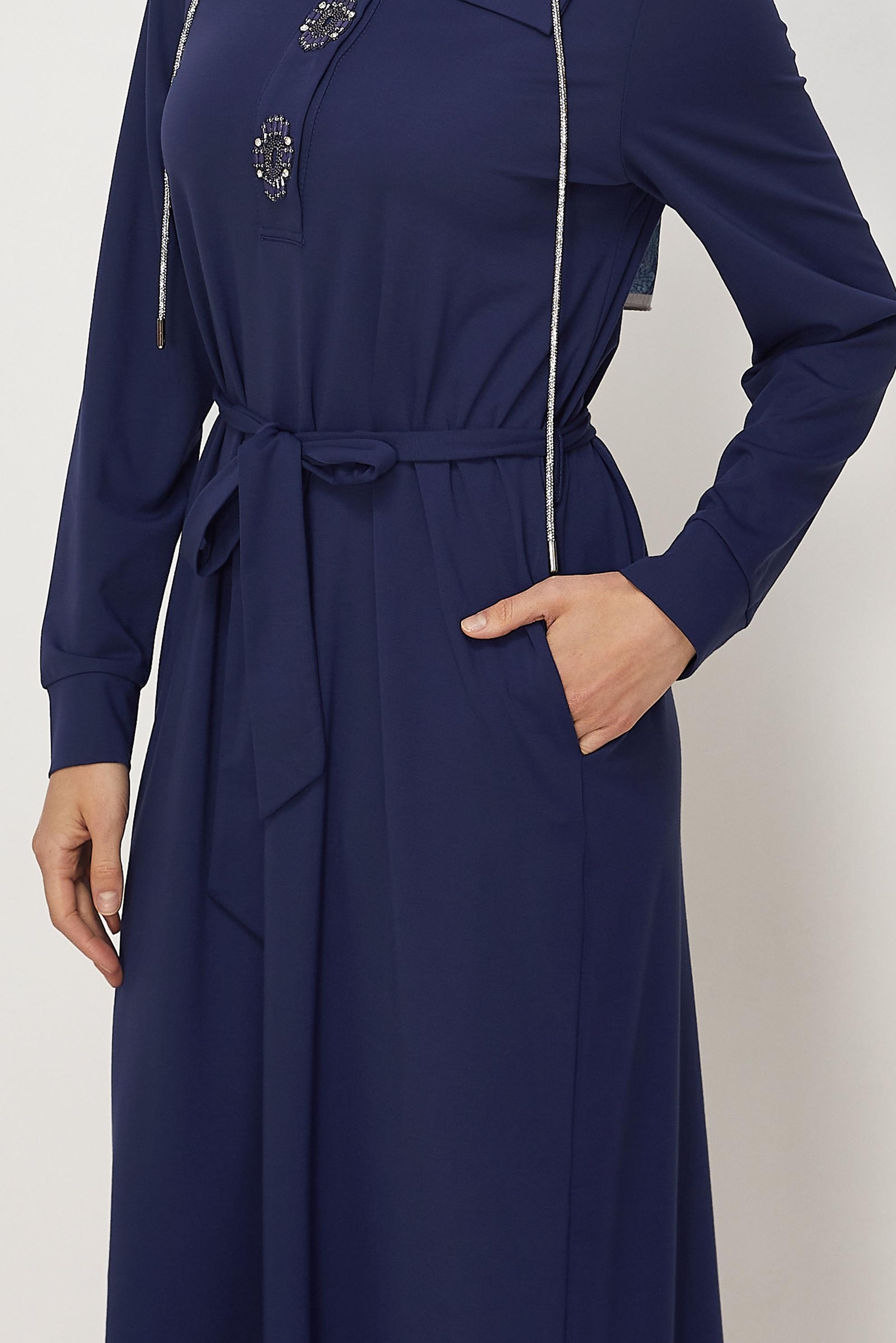 Vêtements hijab BEIGE ROBE DE SURVÊTEMENT CEINTURÉE 46343