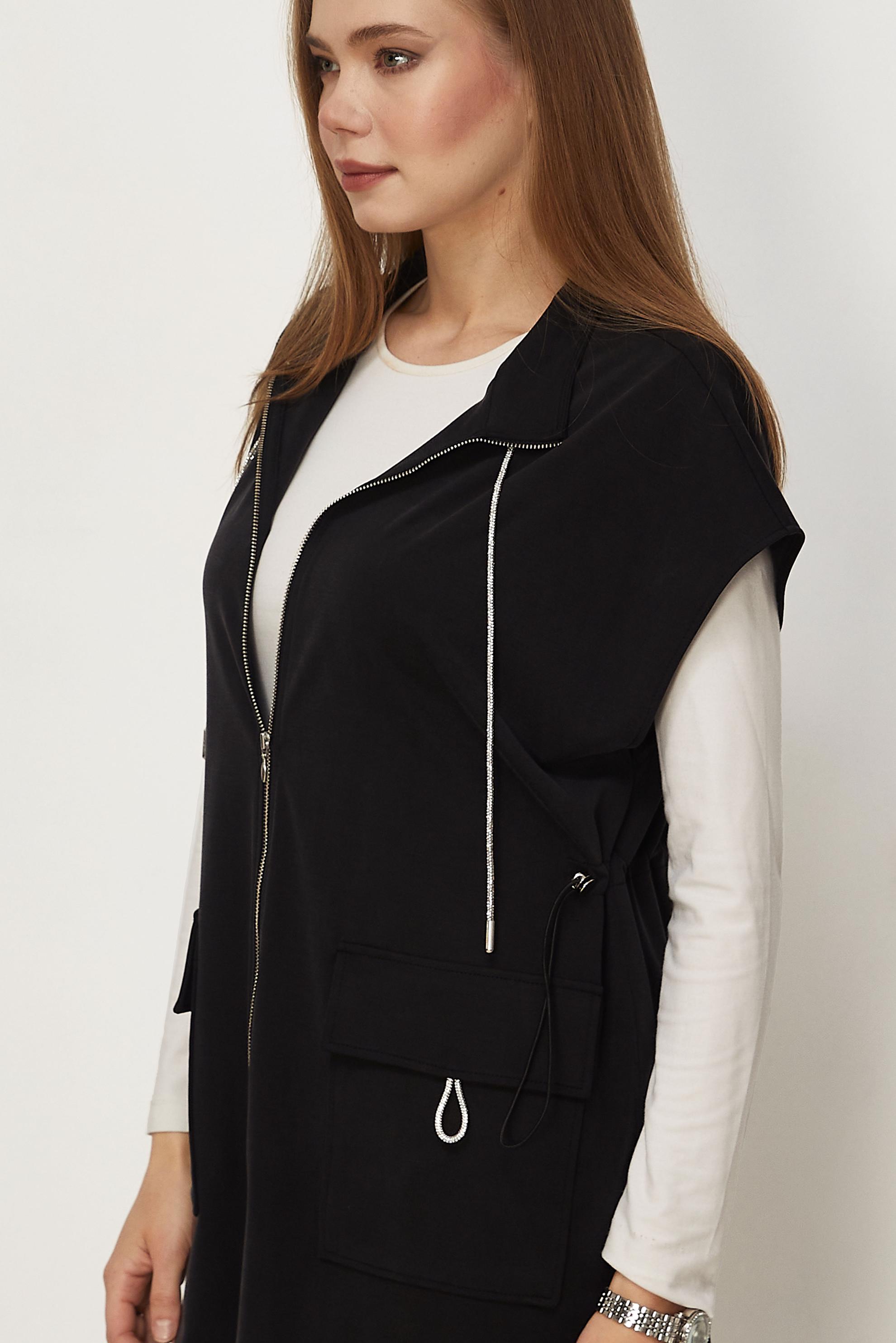 Tesettür giyim SİYAH YELEKLİ EŞOFMAN TAKIMI 46388