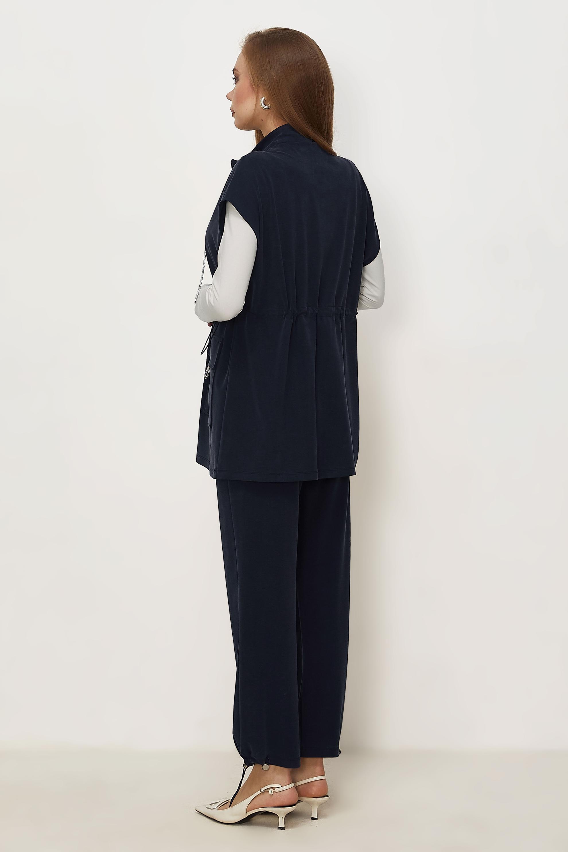 Tesettür giyim LACİVERT YELEKLİ EŞOFMAN TAKIMI 46388