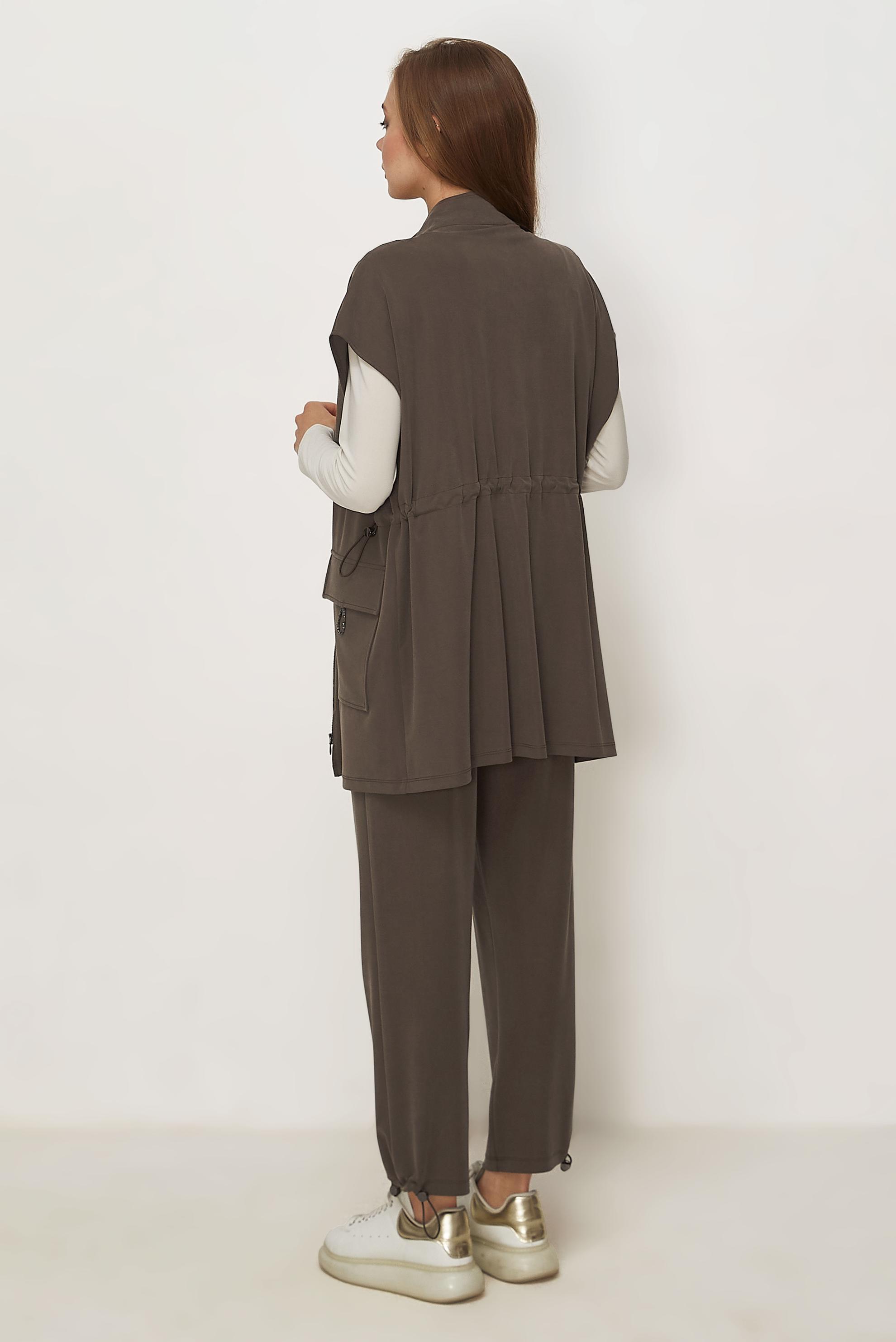 Tesettür giyim VİZON YELEKLİ EŞOFMAN TAKIMI 46388