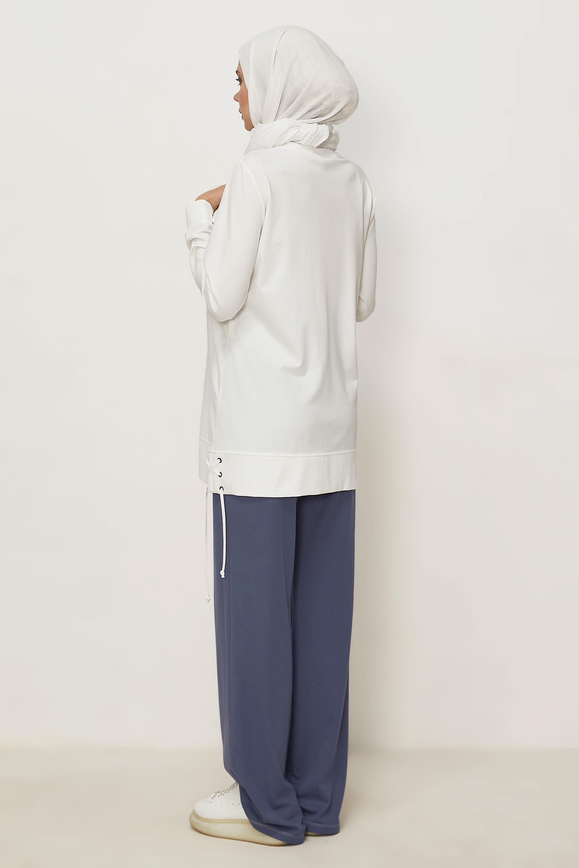 Tesettür giyim LACİVERT ÇİÇEK DETAYLI EŞOFMAN TAKIMI 46389