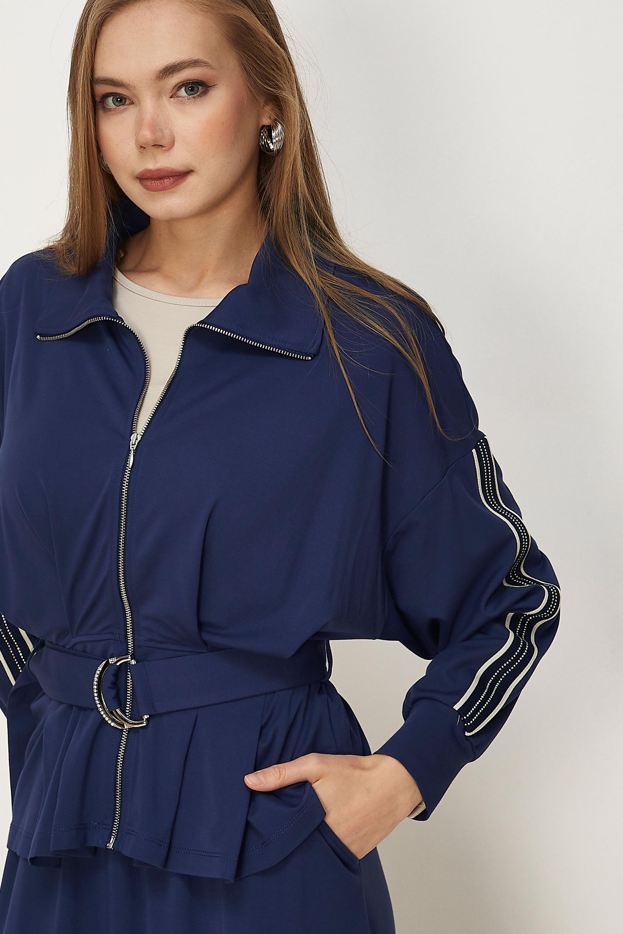 Hijab-Kleidung NAVY BLAU TRAININGSANZUG-SET MIT RÖCKEN 46391