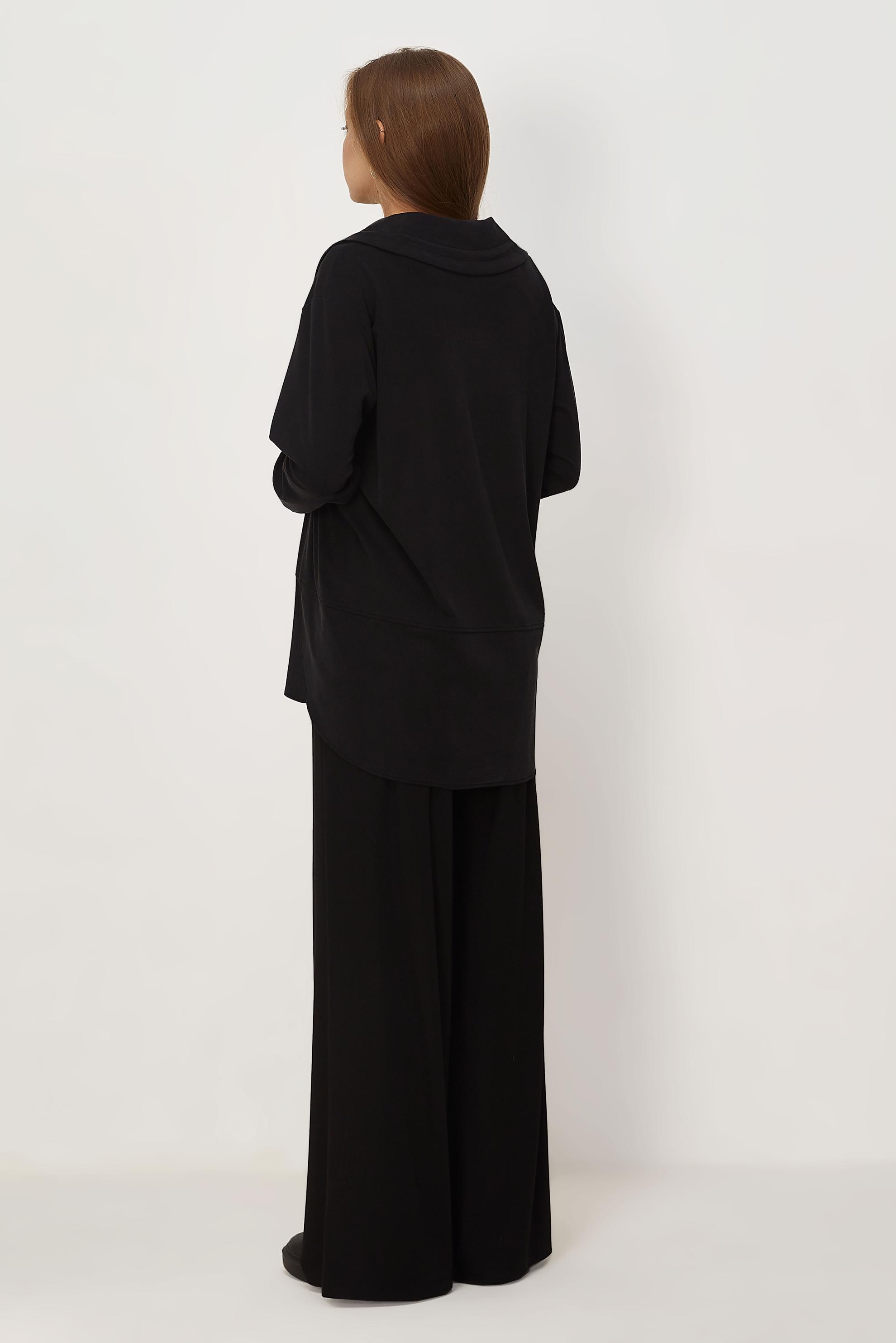 Vêtements hijab NOIR TUNIQUE DE SURVÊTEMENT MODALE 46449