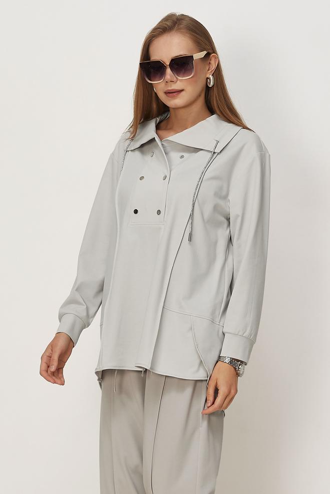 Vêtements hijab BEIGE TUNIQUE DE SURVÊTEMENT MODALE 46449 - ALVİNA