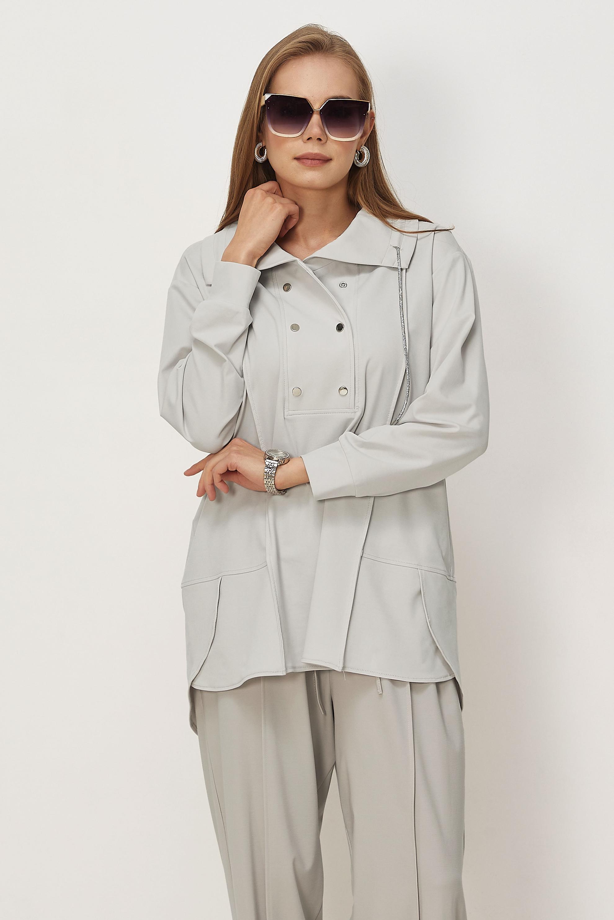 Vêtements hijab BEIGE TUNIQUE DE SURVÊTEMENT MODALE 46449