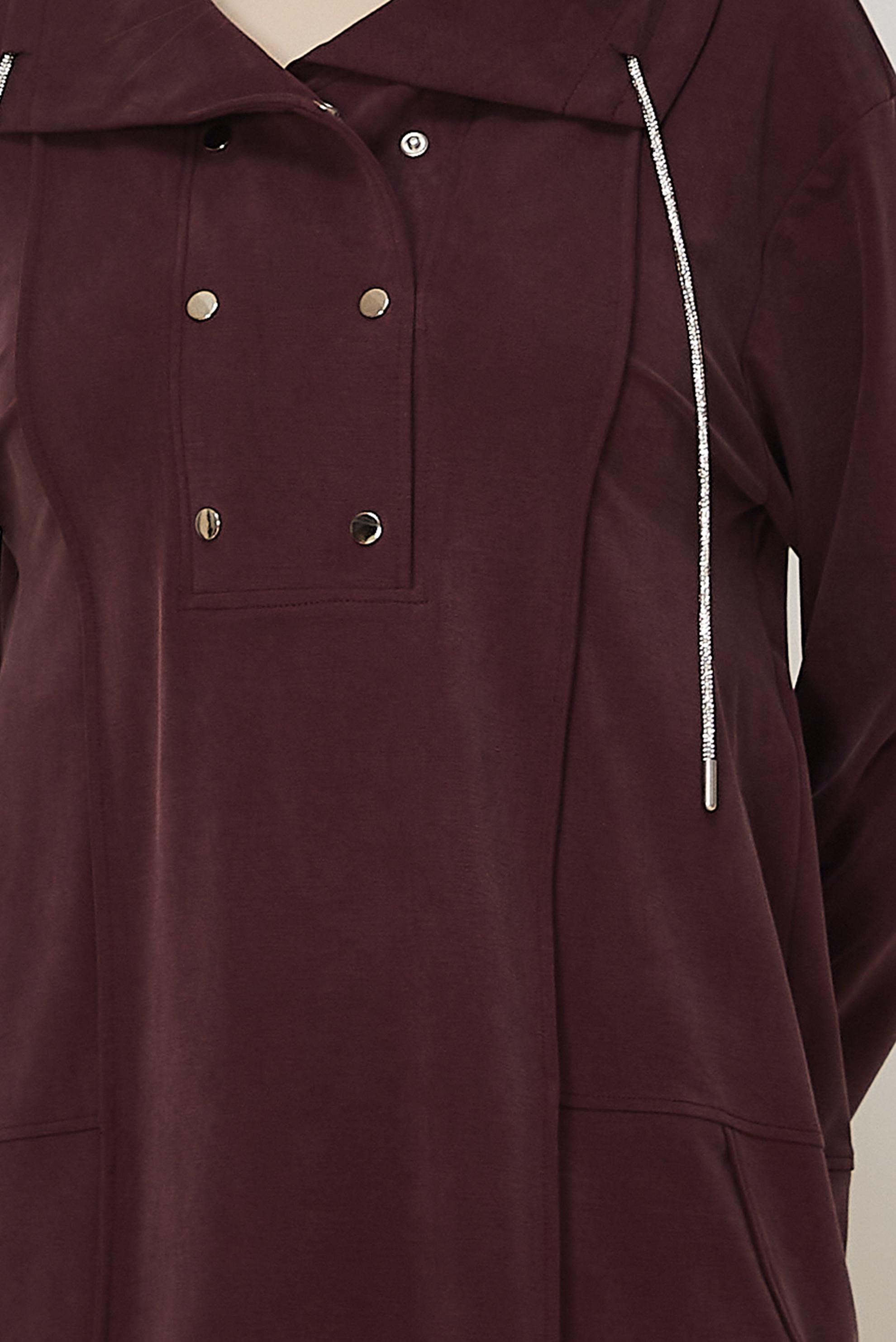 Vêtements hijab ROUGE BORDEAUX TUNIQUE DE SURVÊTEMENT MODALE 46449