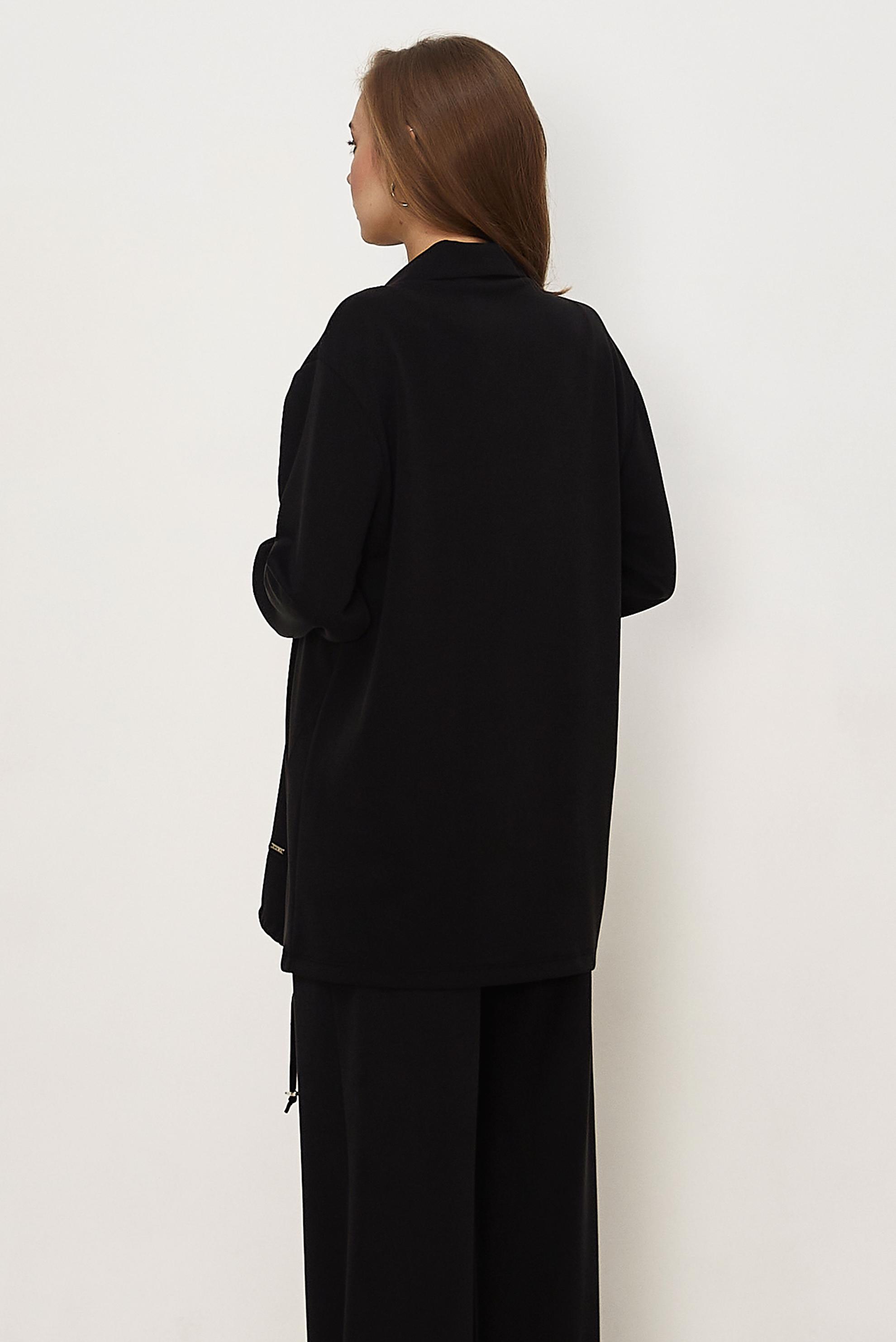 Hijab clothing BLACK SMOCKED TRACKSUIT TUNIC 46470