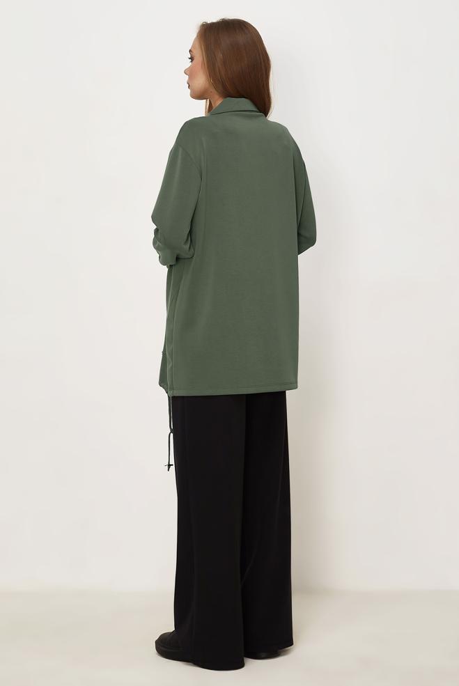 Hijab clothing KHAKI SMOCKED TRACKSUIT TUNIC 46470 - ALVİNA