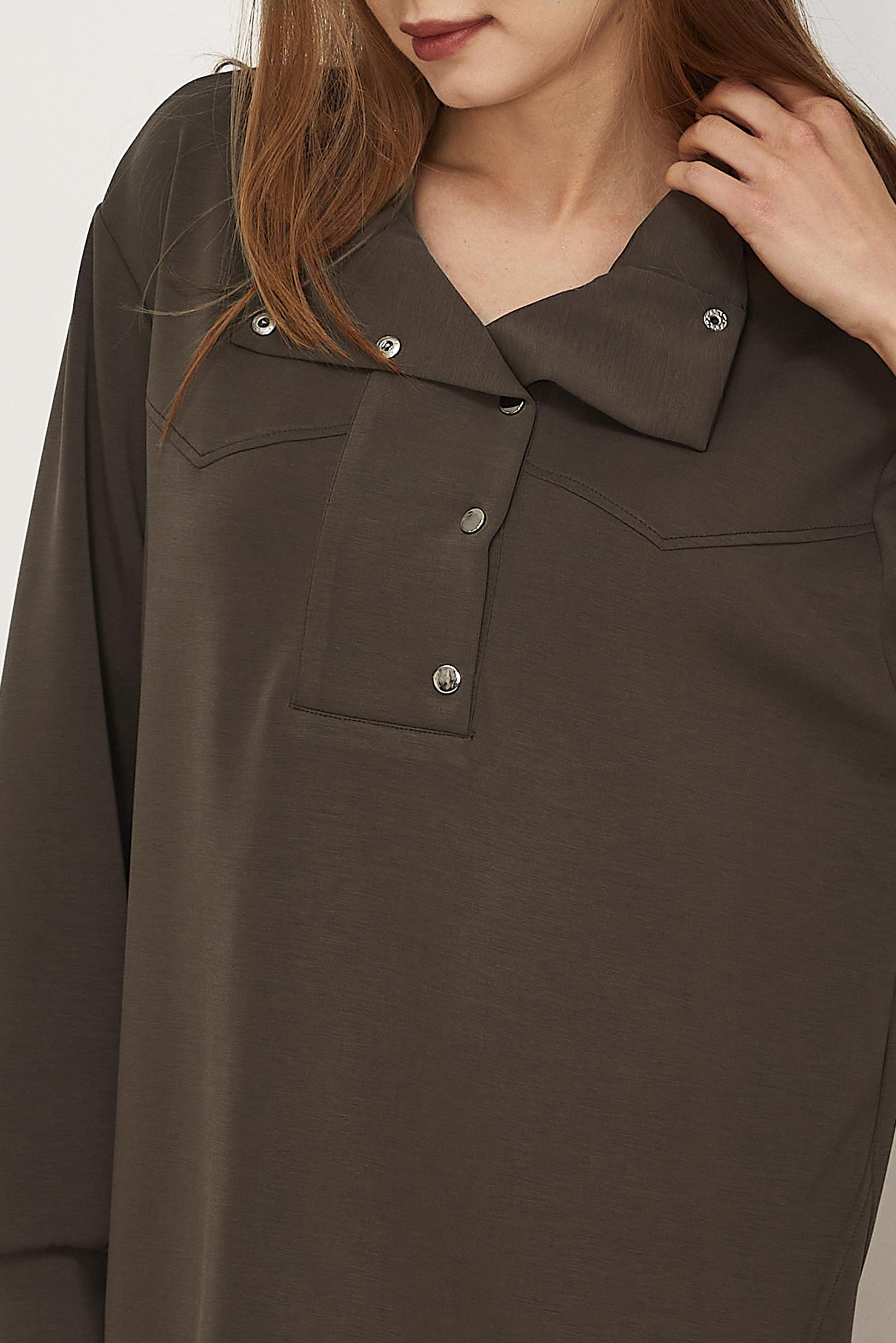 Hijab clothing BROWN SMOCKED TRACKSUIT TUNIC 46470