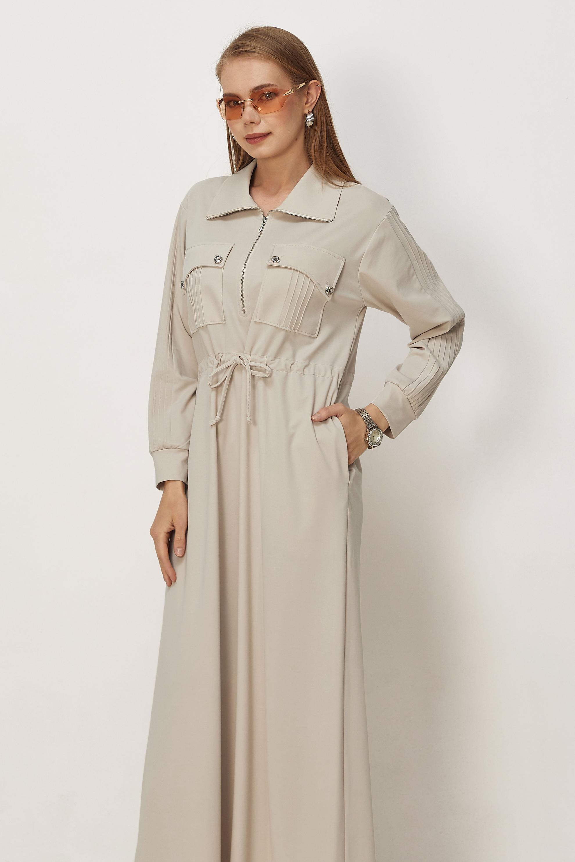 Vêtements hijab BEIGE ROBE DE SURVÊTEMENT EN MODAL 46477