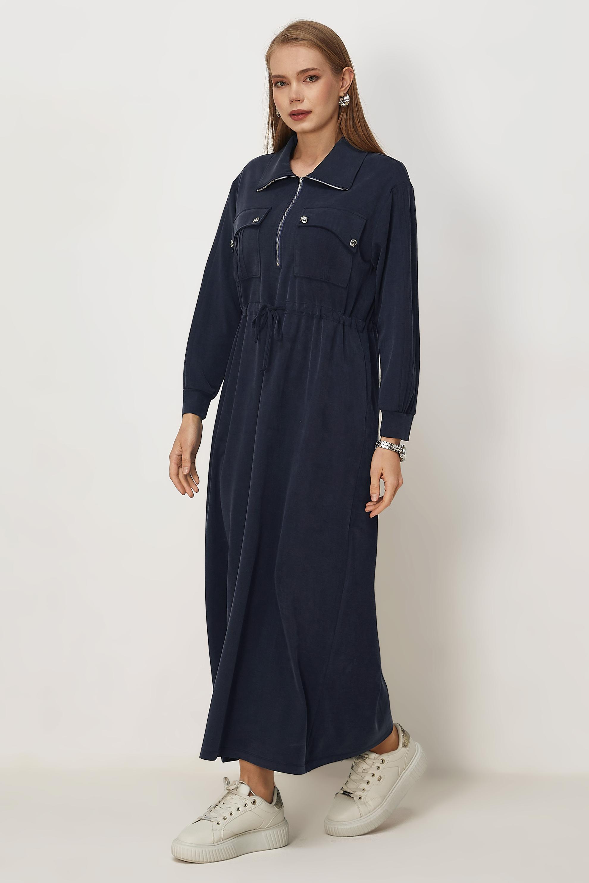 Vêtements hijab BLEU MARINE ROBE DE SURVÊTEMENT EN MODAL 46477