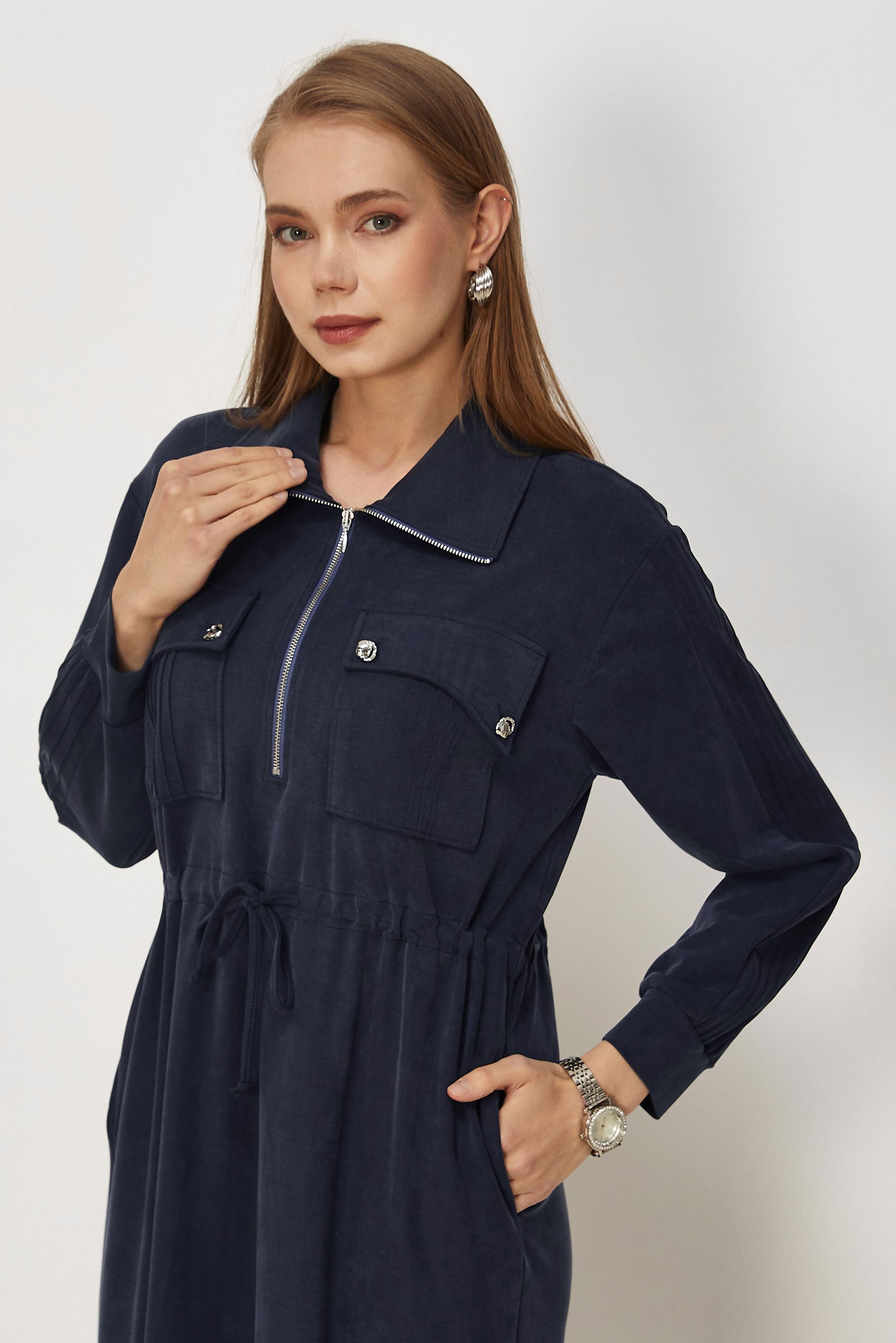 Vêtements hijab BLEU MARINE ROBE DE SURVÊTEMENT EN MODAL 46477