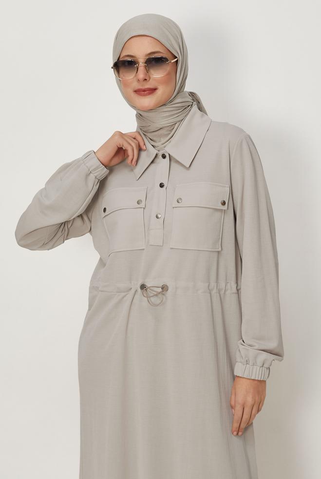 Tesettür giyim KAHVE 46768 FENDİ EŞOFMAN TUNİK 38-46 TEK 40 - ALVİNA