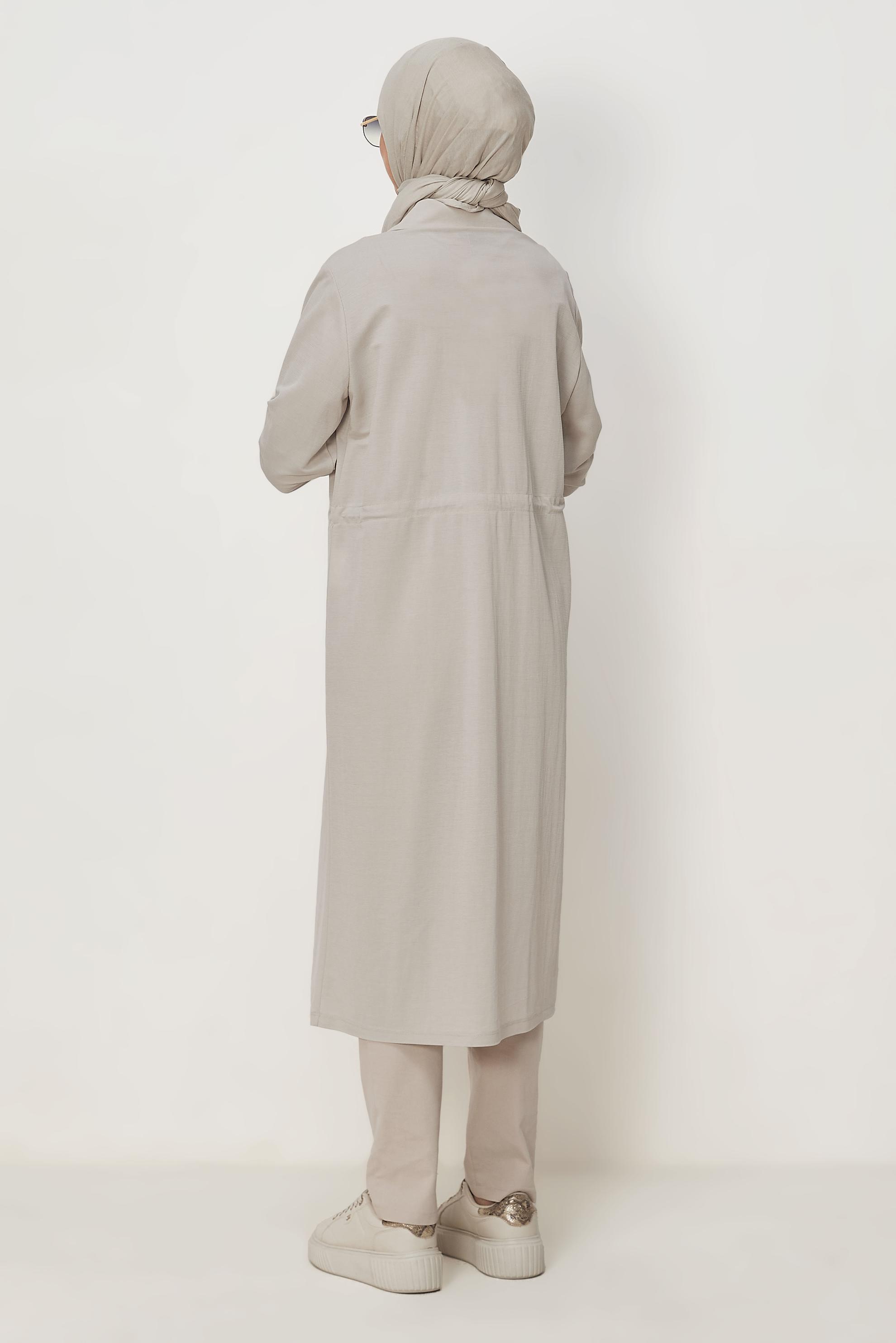 Tesettür giyim KAHVE 46768 FENDİ EŞOFMAN TUNİK 38-46 TEK 40
