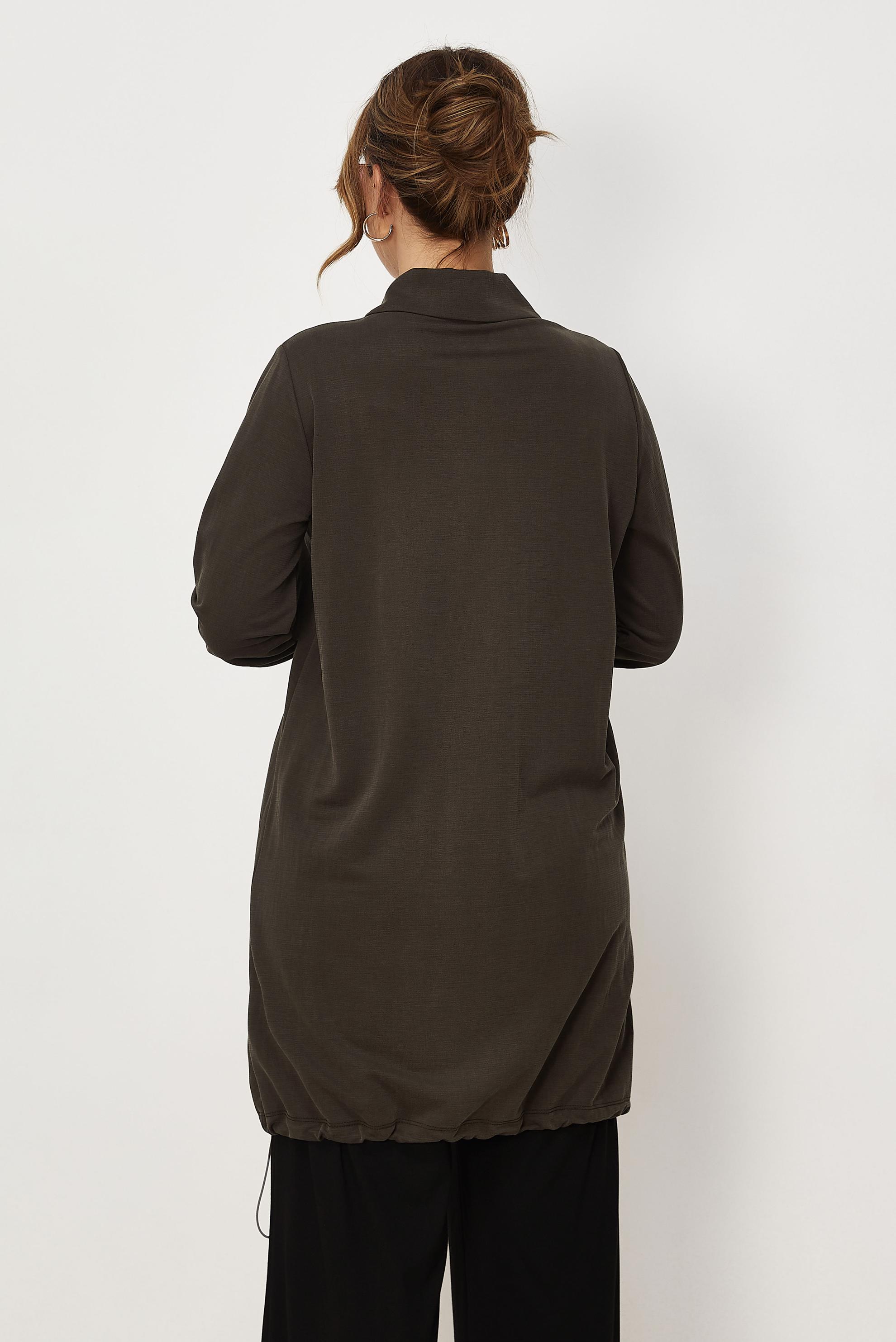 Tesettür giyim KAHVE 46772 FENDİ EŞOFMAN TUNİK 38-46 TEK 40