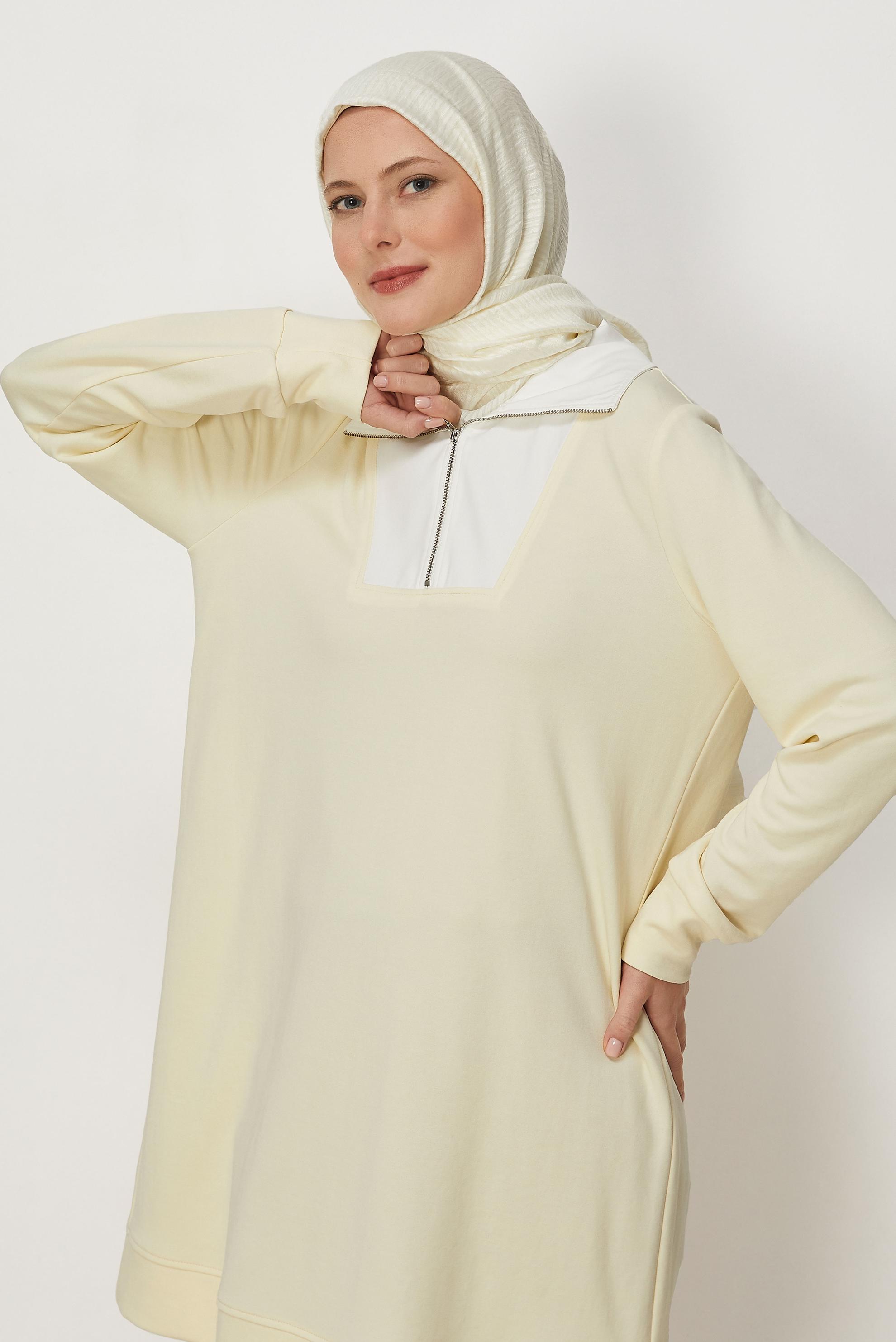 Tesettür giyim KAHVE 46826 CUPRA MODAL EŞOF.TUNİK 38-44 TEK40