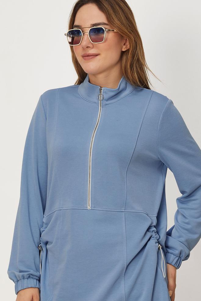 Hijab clothing BLUE MODAL TRACKSUIT TUNIC 46828 - ALVİNA