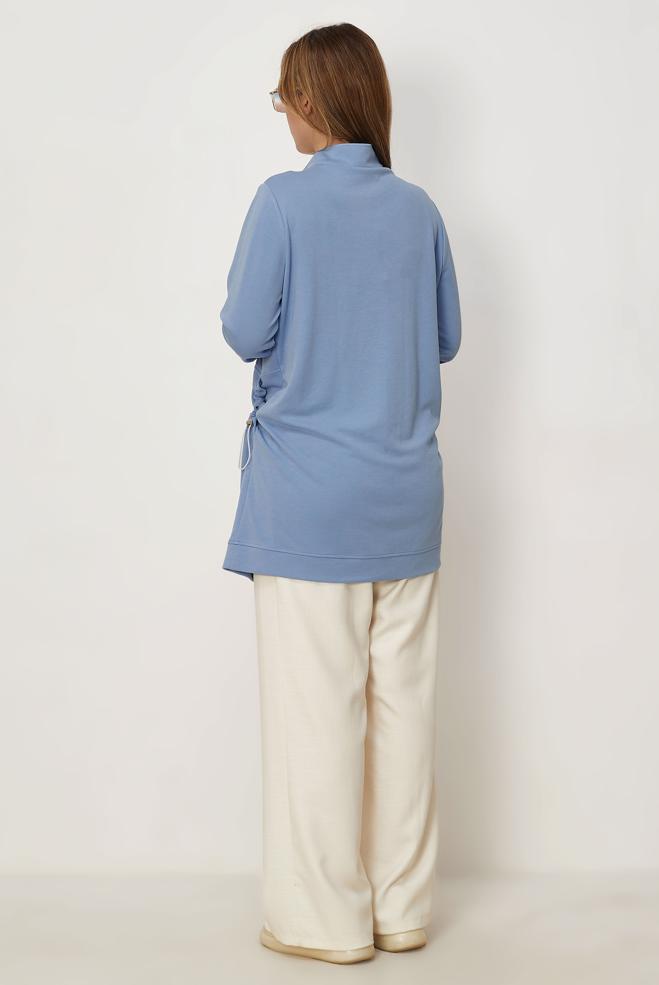 Hijab clothing BLUE MODAL TRACKSUIT TUNIC 46828 - ALVİNA