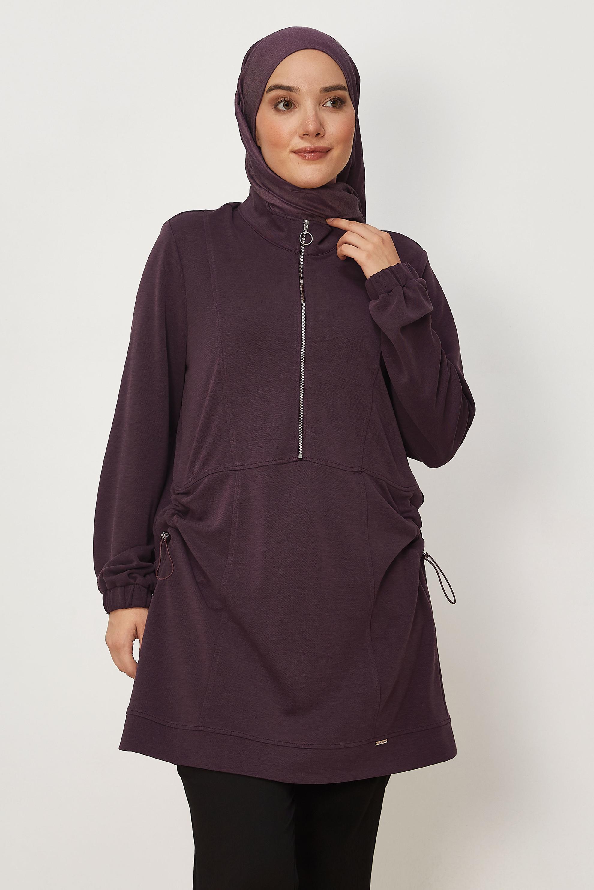 Vêtements hijab PRUNE TUNIQUE DE SURVÊTEMENT MODALE 46828